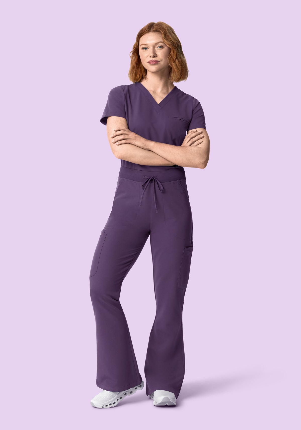 High Waisted Flares Dewberry