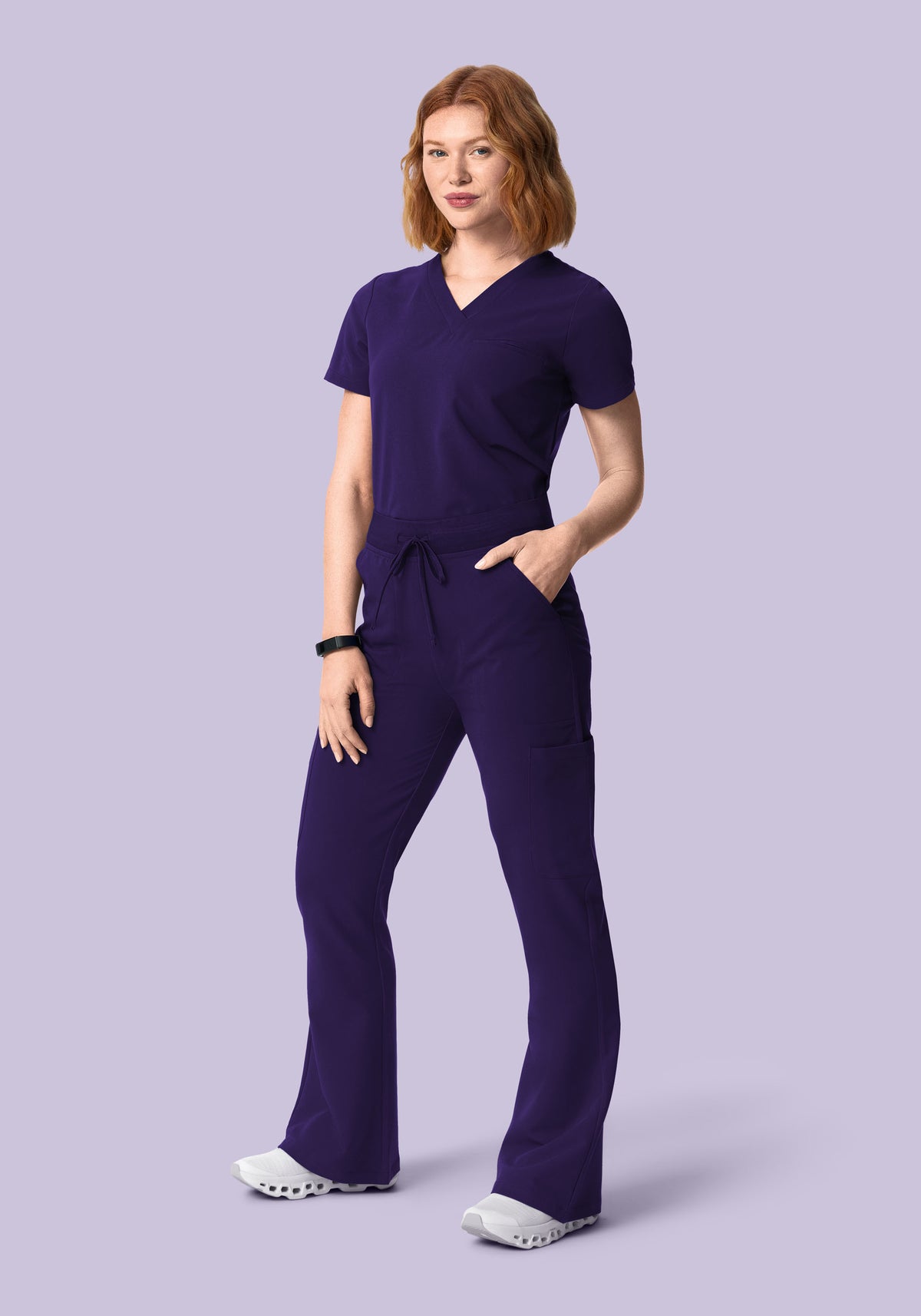 High Waisted Flares Eggplant
