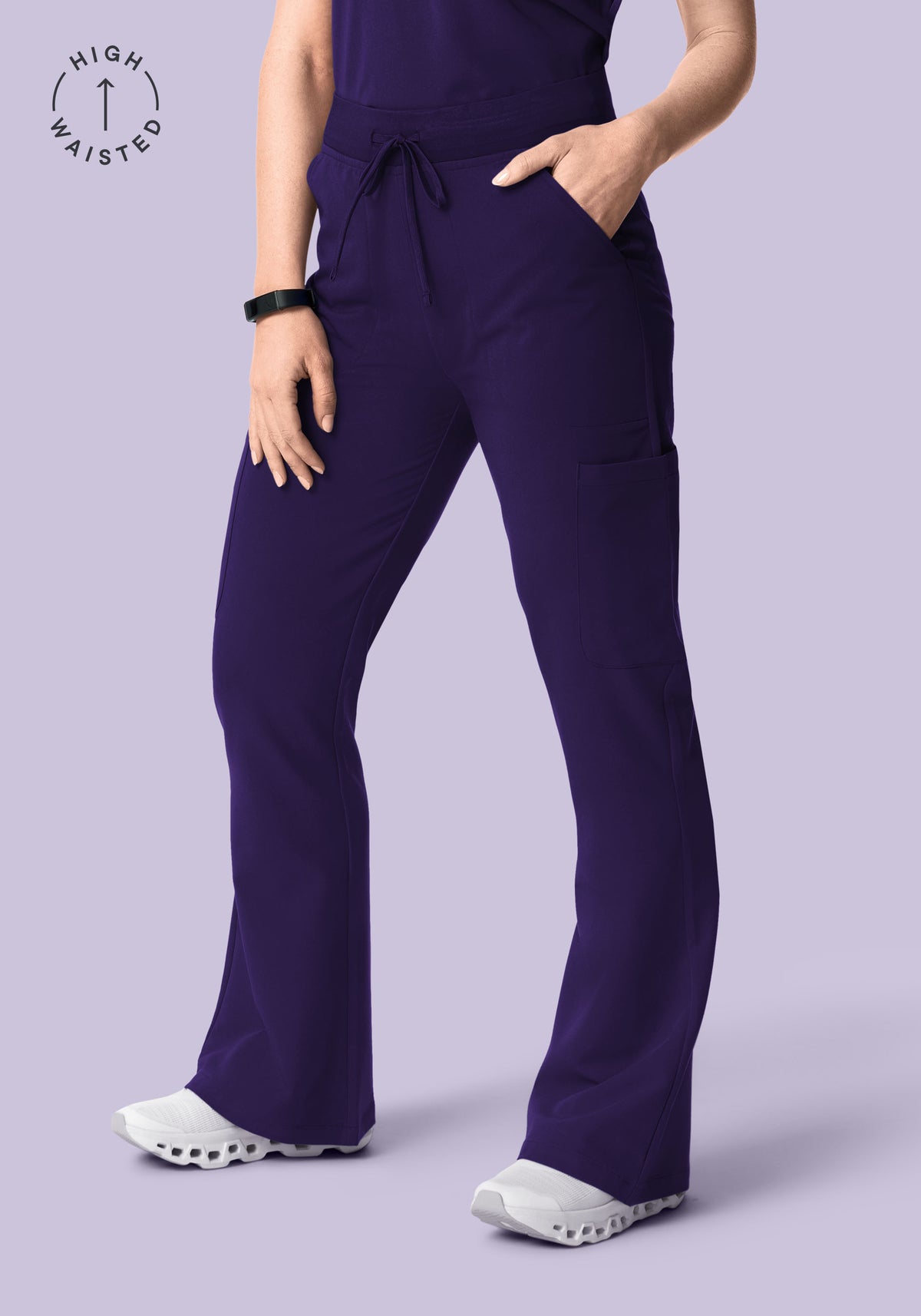 High Waisted Flares Eggplant