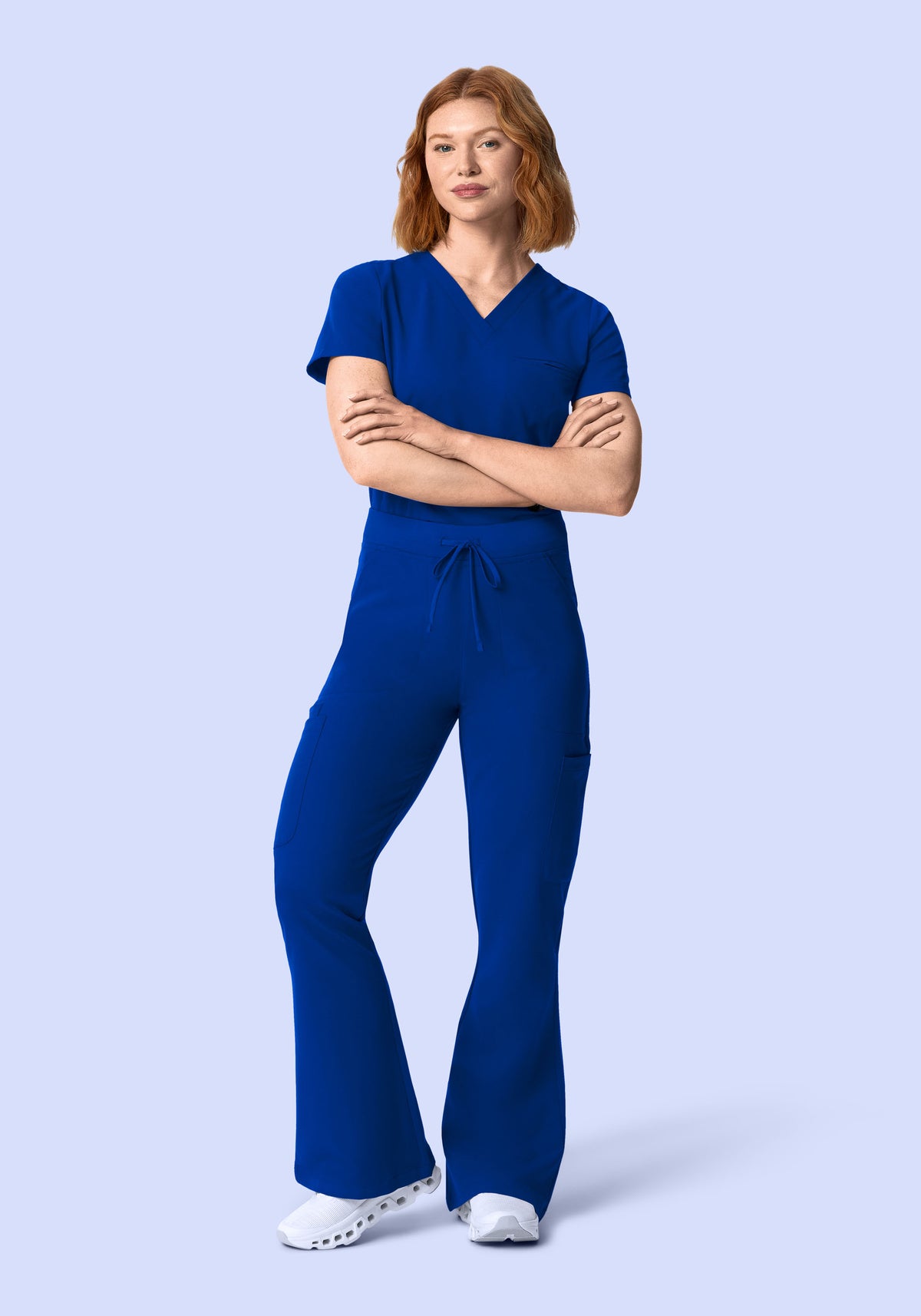 High Waisted Flares Galaxy Blue