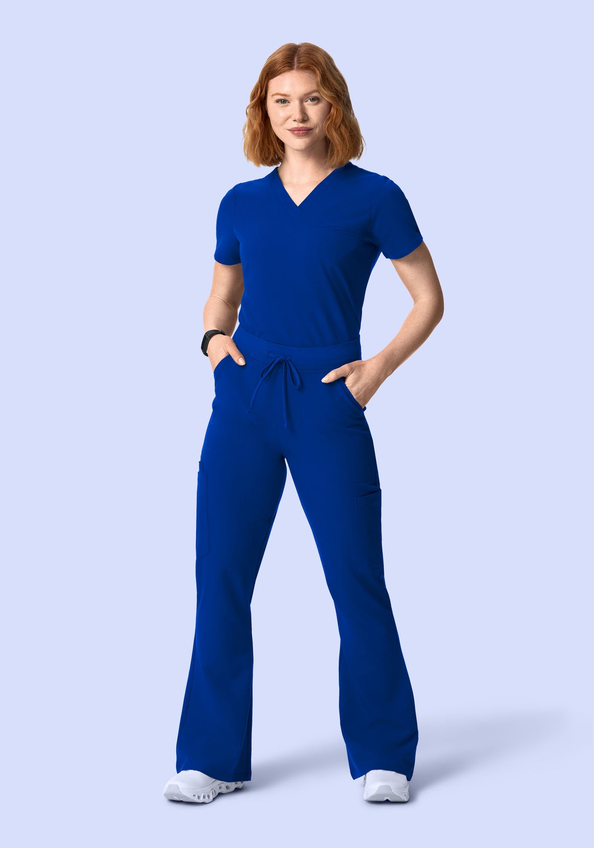High Waisted Flares Galaxy Blue