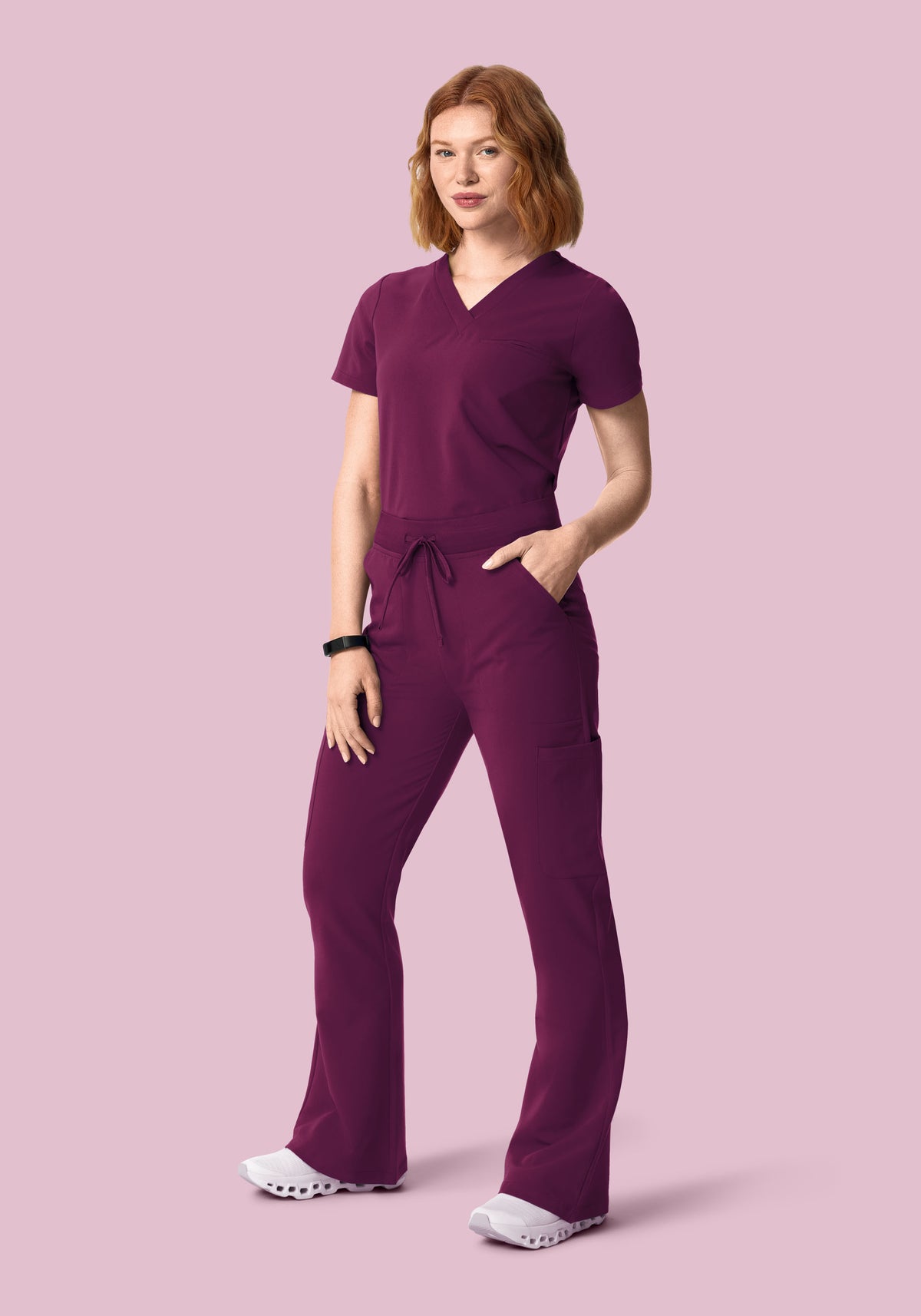High Waisted Flares Plum