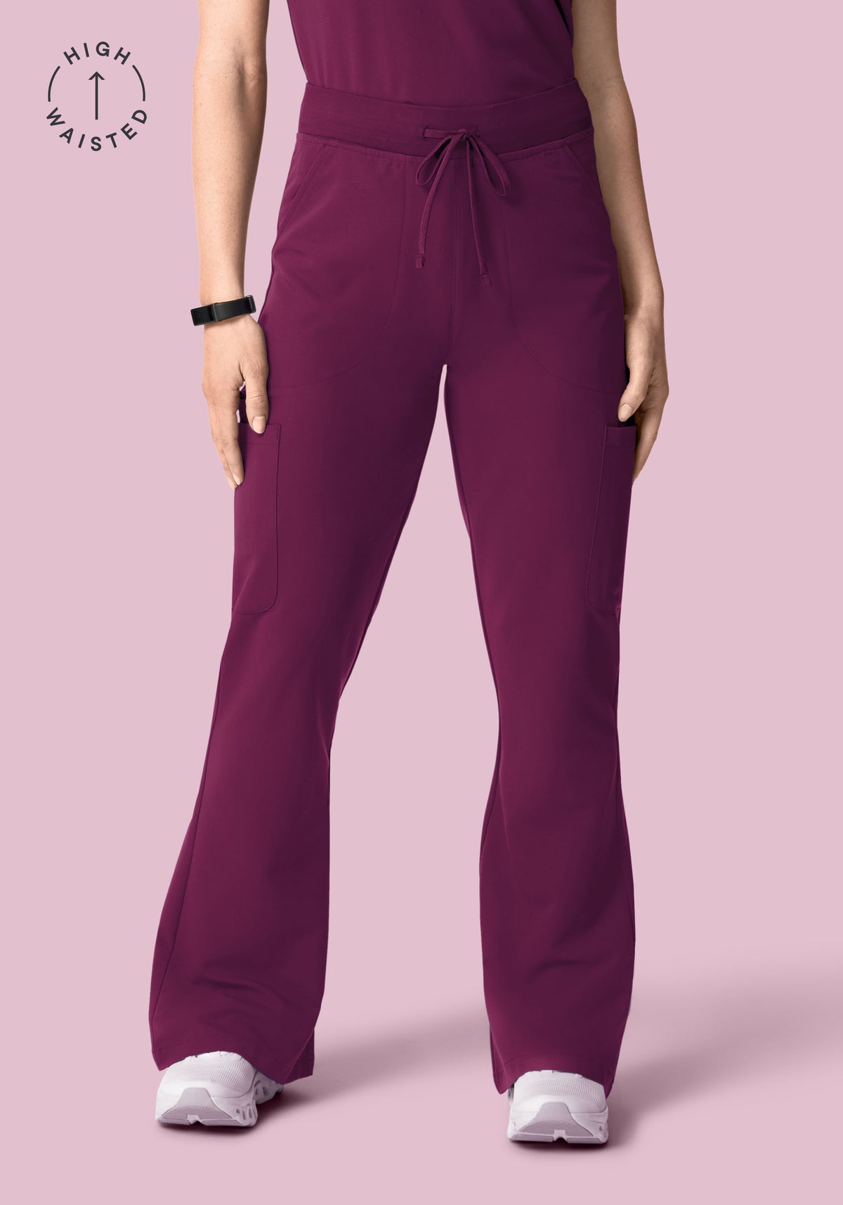 High Waisted Flares Plum
