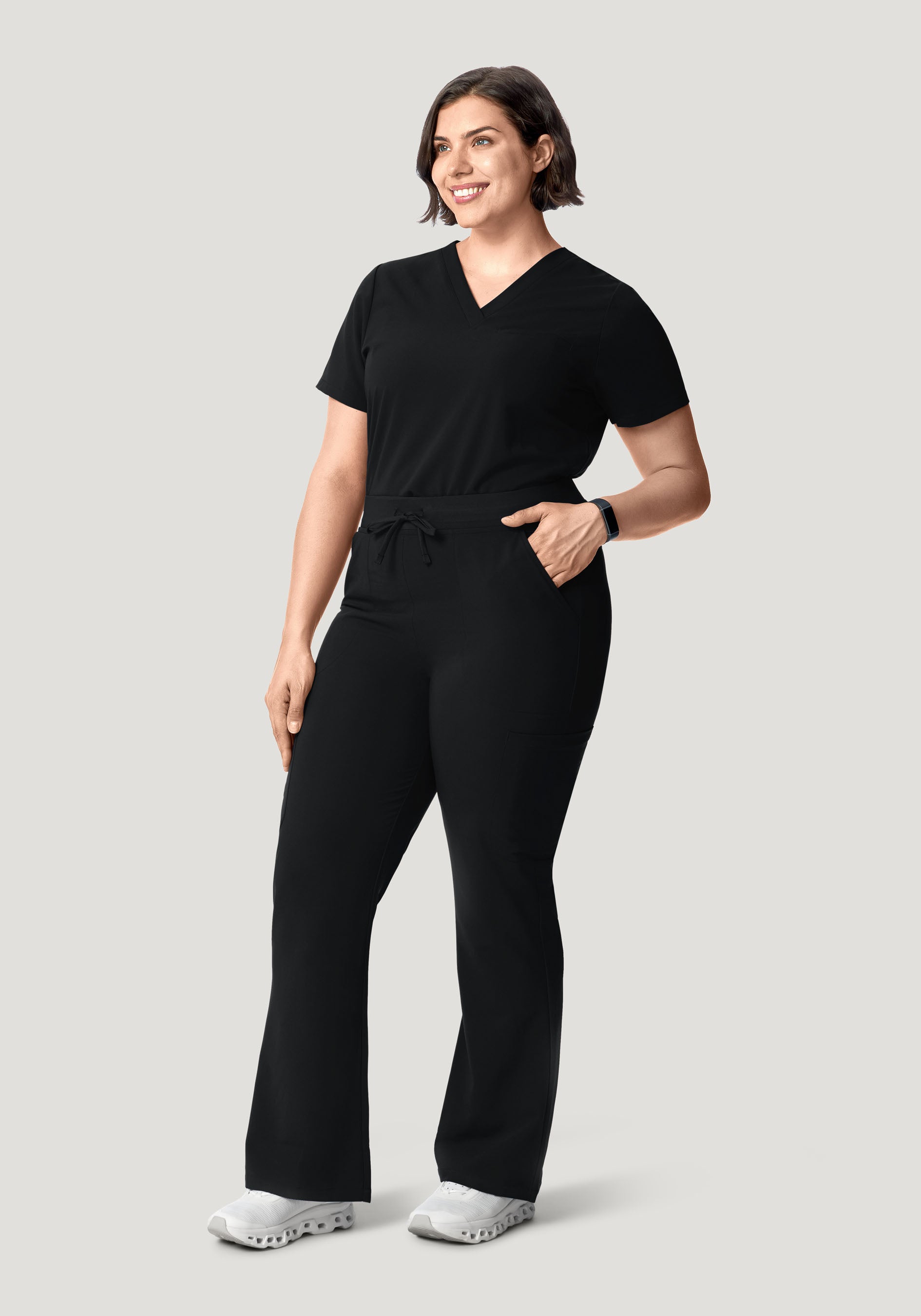 High Waisted Flares Black
