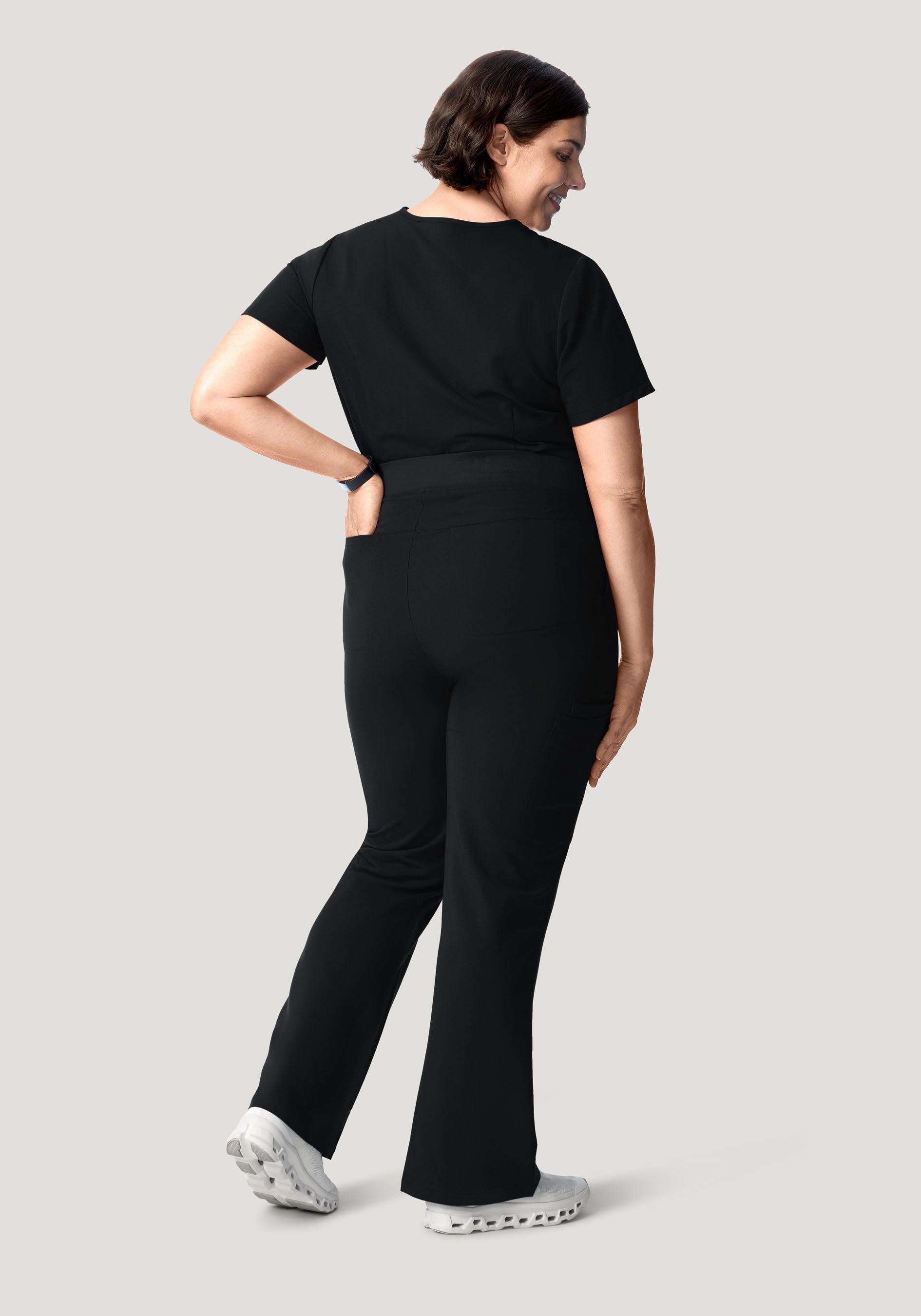 High Waisted Flares Black
