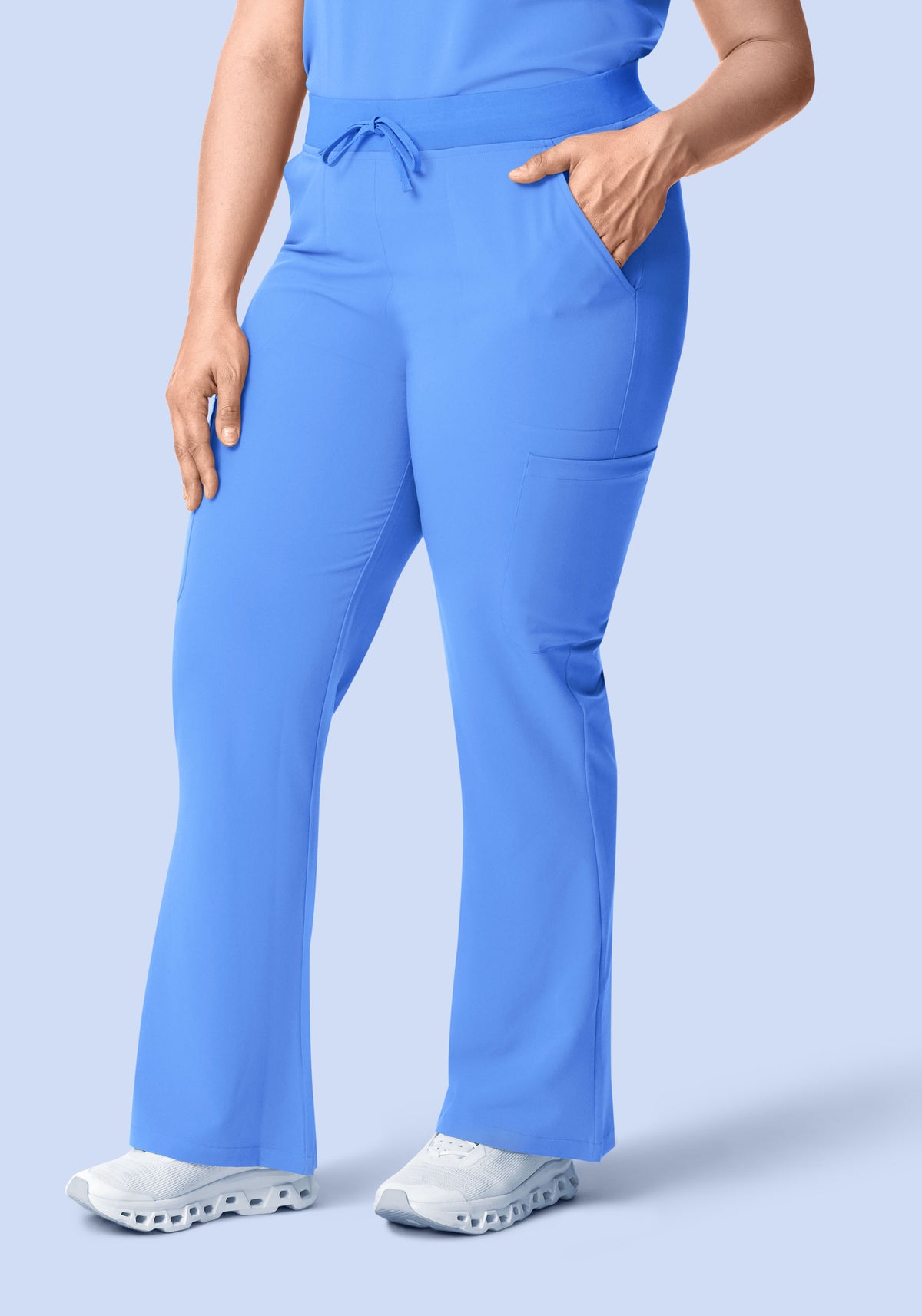 High Waisted Flares Ceil Blue