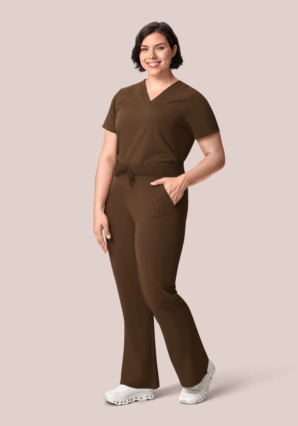 High Waisted Flares Chocolate Brown