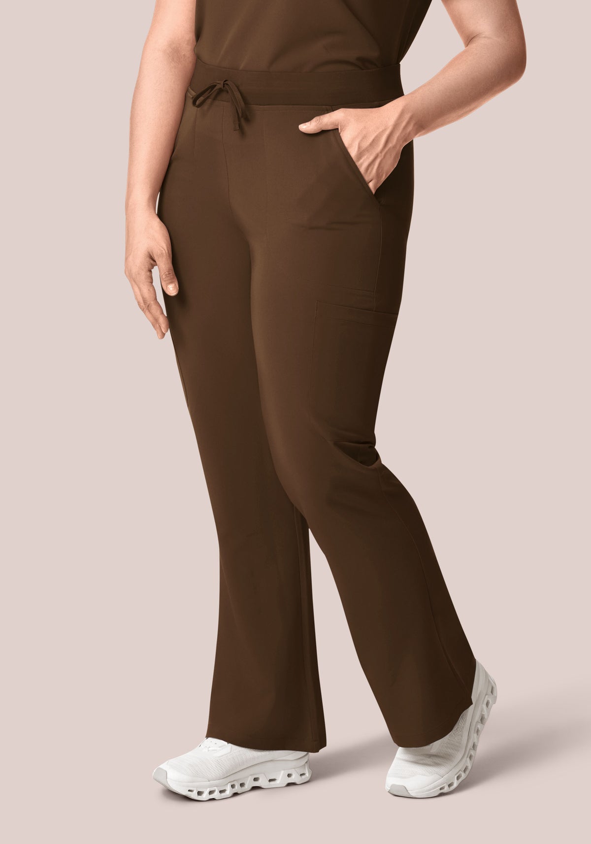 High Waisted Flares Chocolate Brown