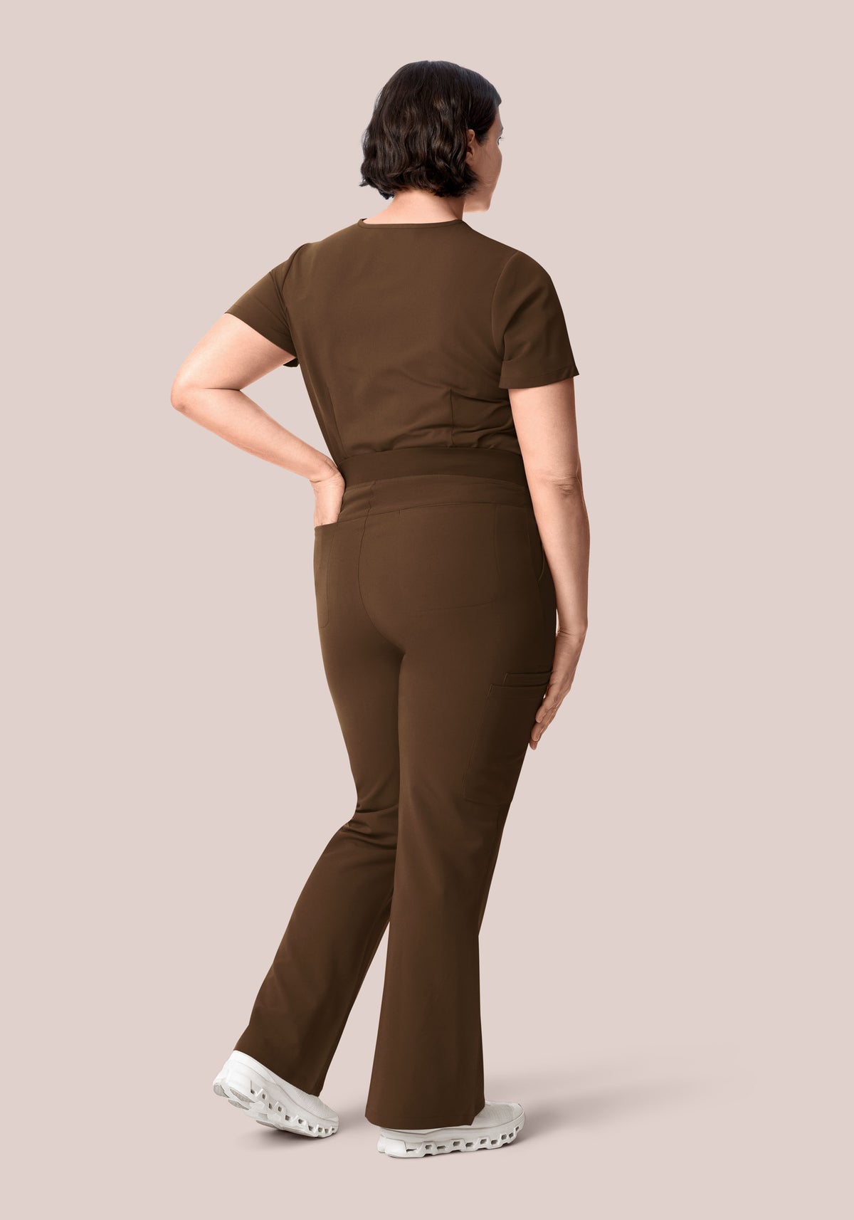 High Waisted Flares Chocolate Brown