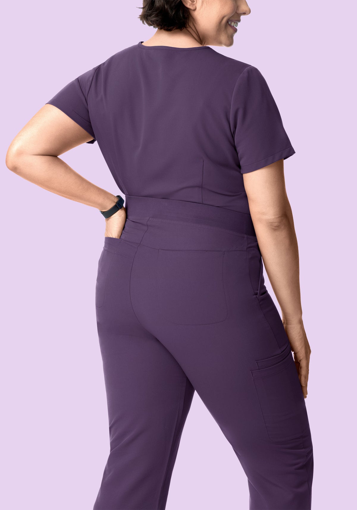 High Waisted Flares Dewberry