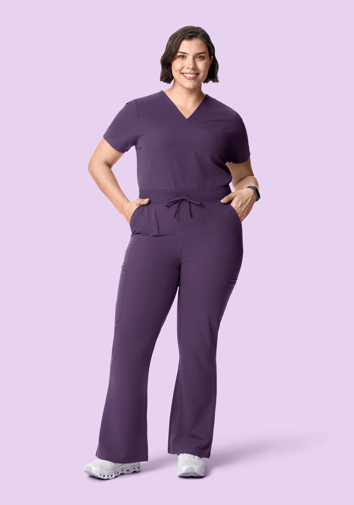 High Waisted Flares Dewberry