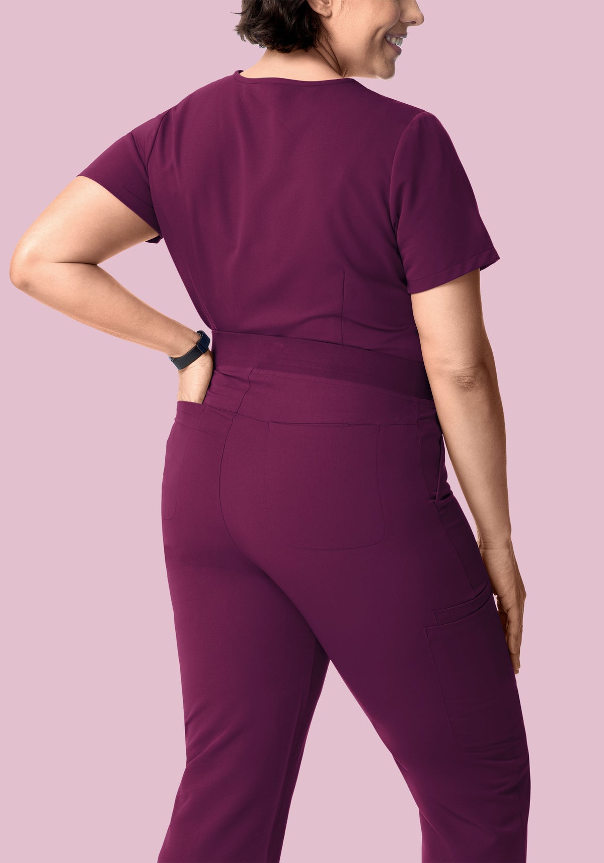High Waisted Flares Plum