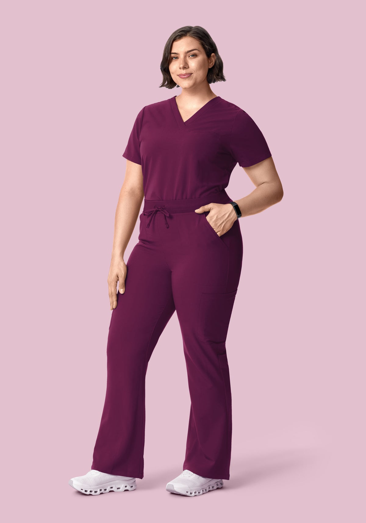 High Waisted Flares Plum