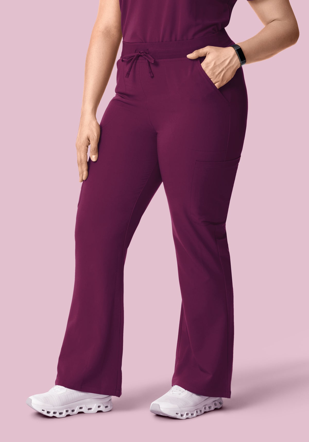 High Waisted Flares Plum