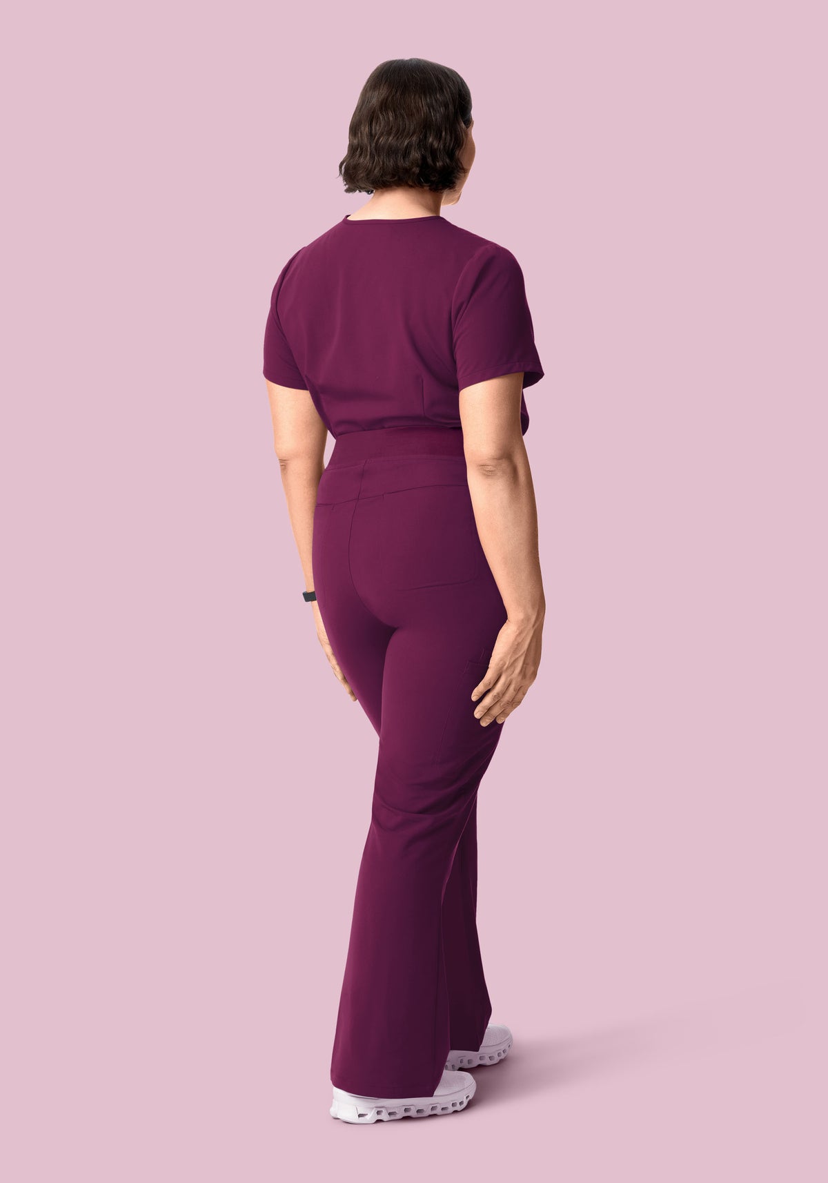 High Waisted Flares Plum