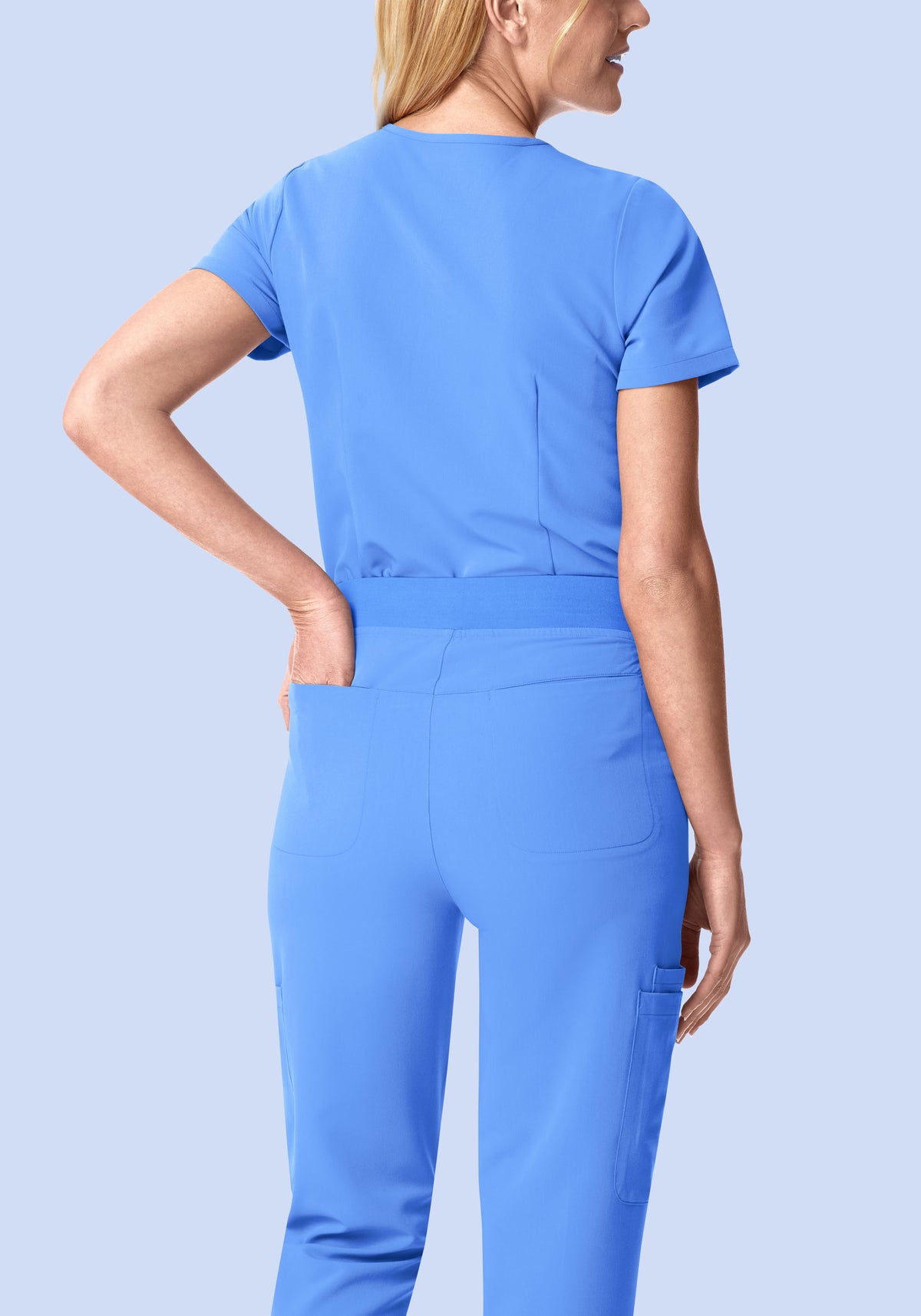 High Waisted Flares Ceil Blue