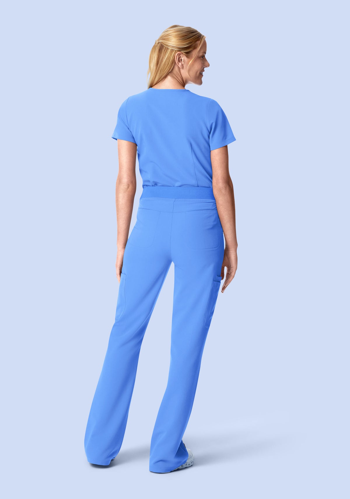 High Waisted Flares Ceil Blue