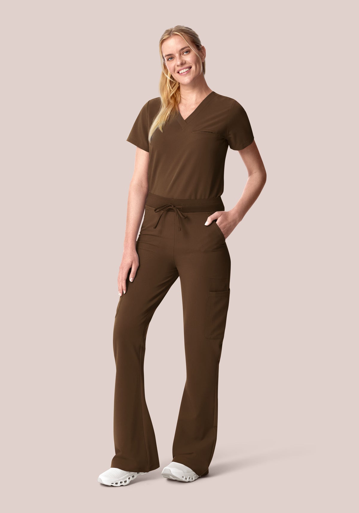 High Waisted Flares Chocolate Brown