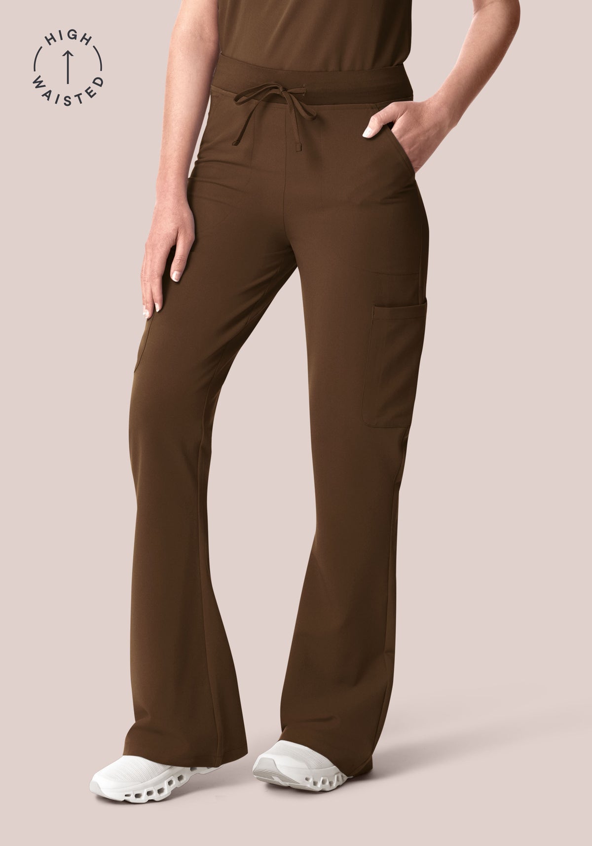 High Waisted Flares Chocolate Brown