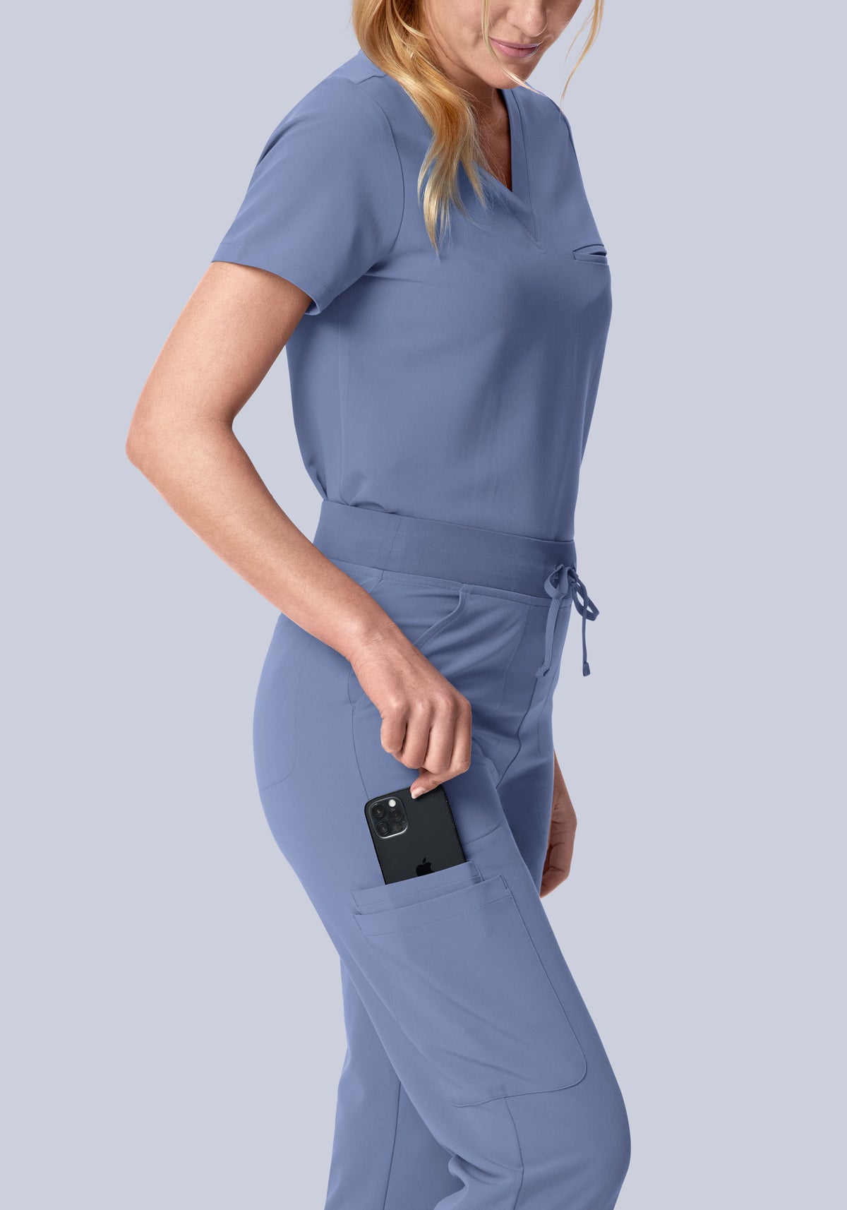 High Waisted Flares Periwinkle