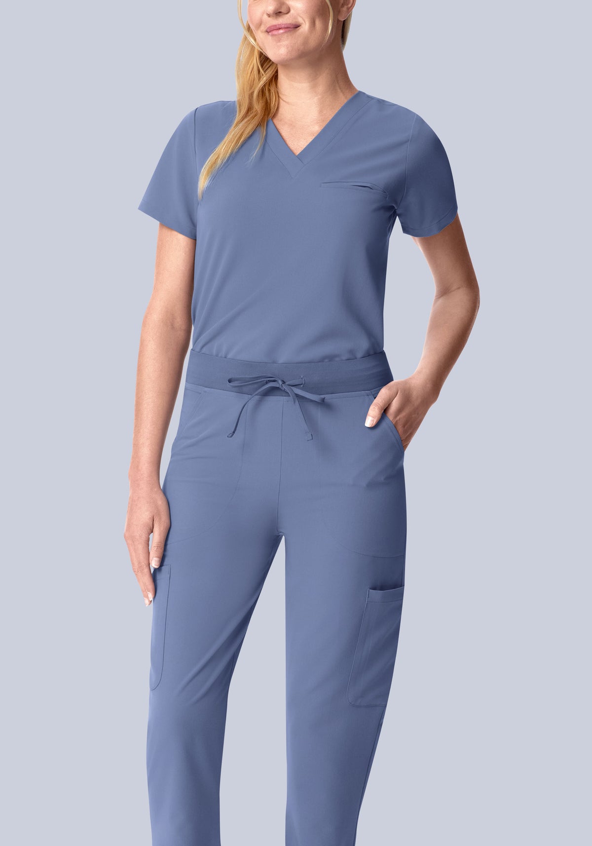 High Waisted Flares Periwinkle
