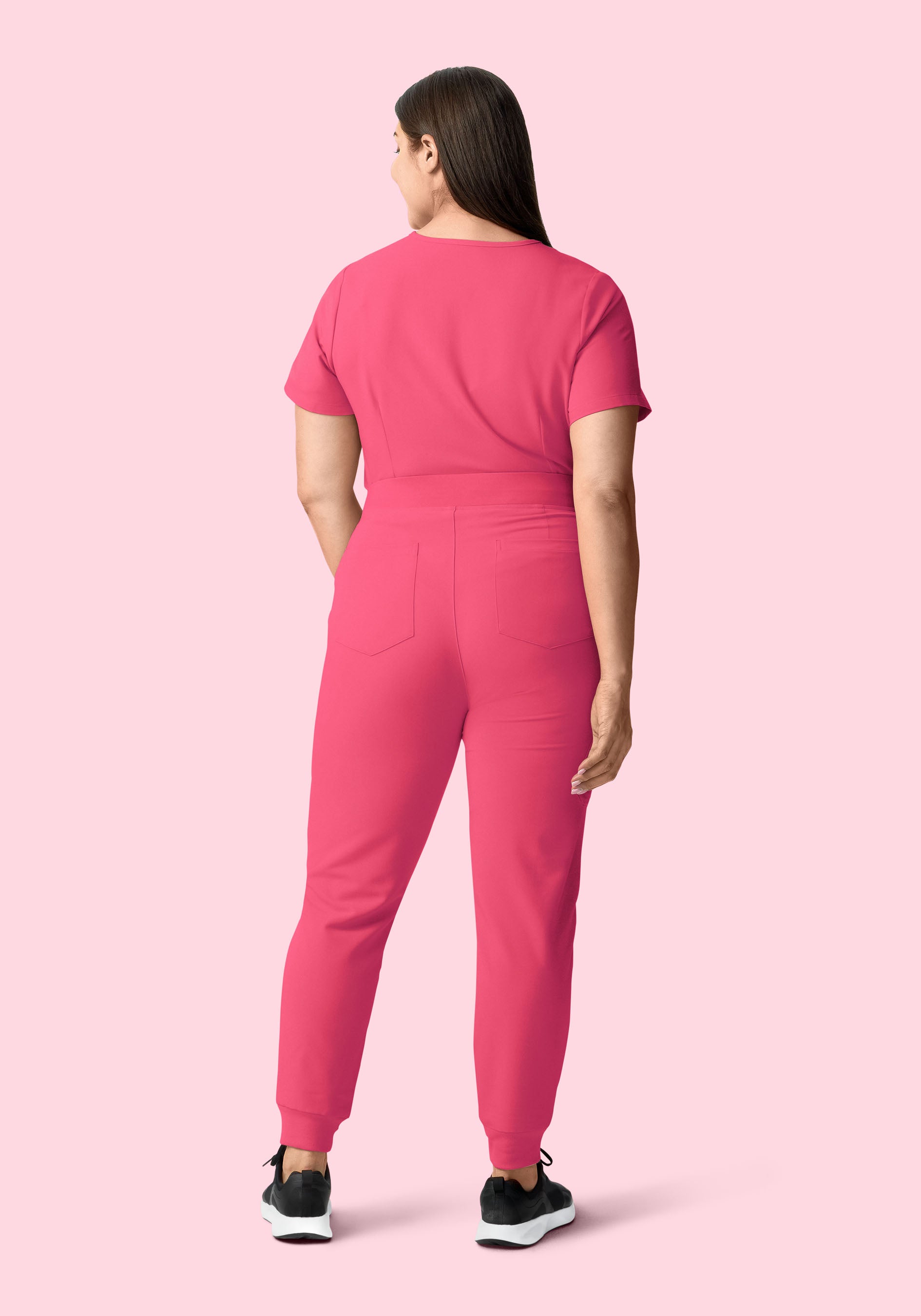 Women's Mid-Rise 9-Pocket Jogger Scrub Pants - Carmine | Mandala