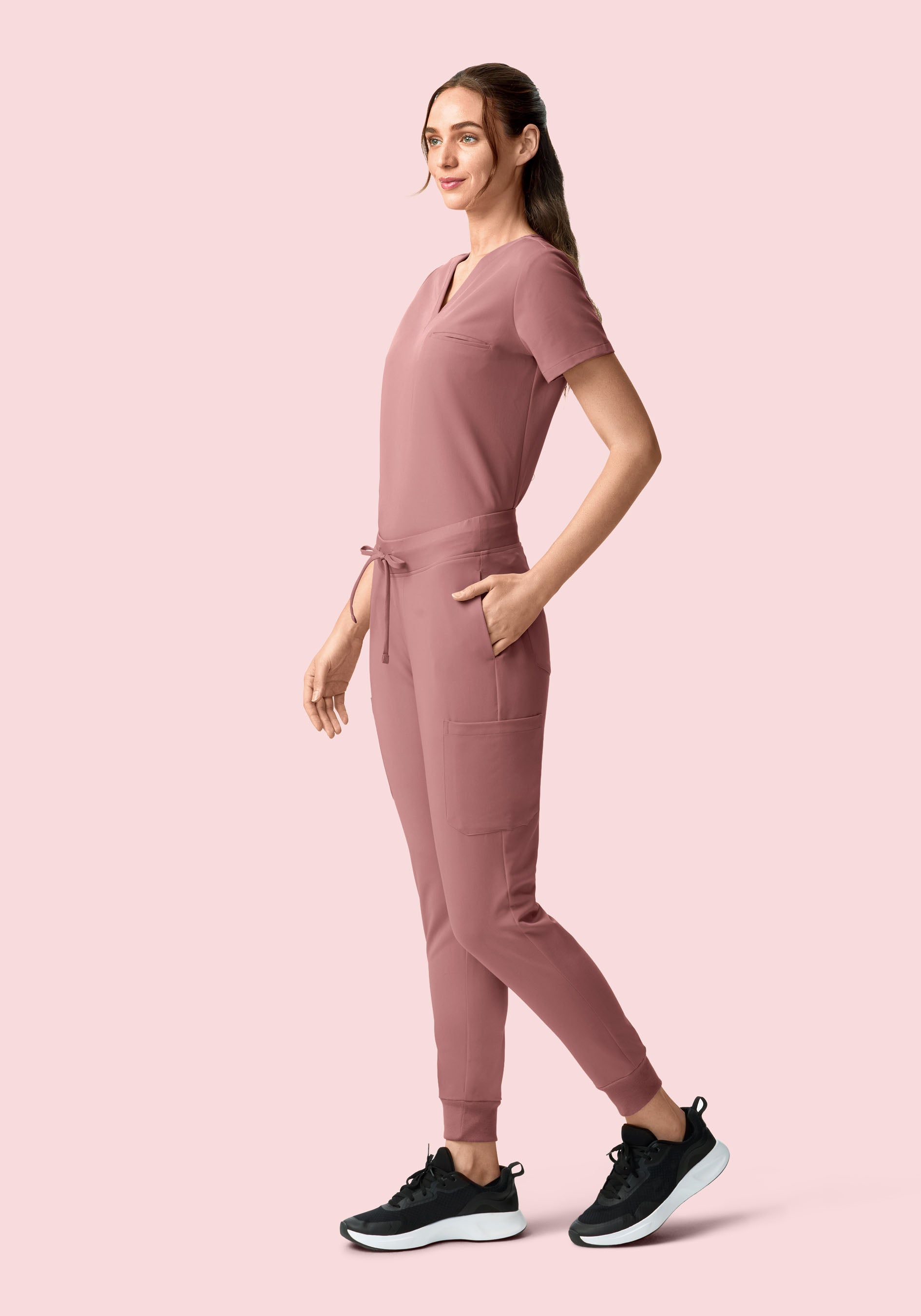 Women's Mid-Rise 9-Pocket Jogger Scrub Pants - Sienna | Mandala Scrubs