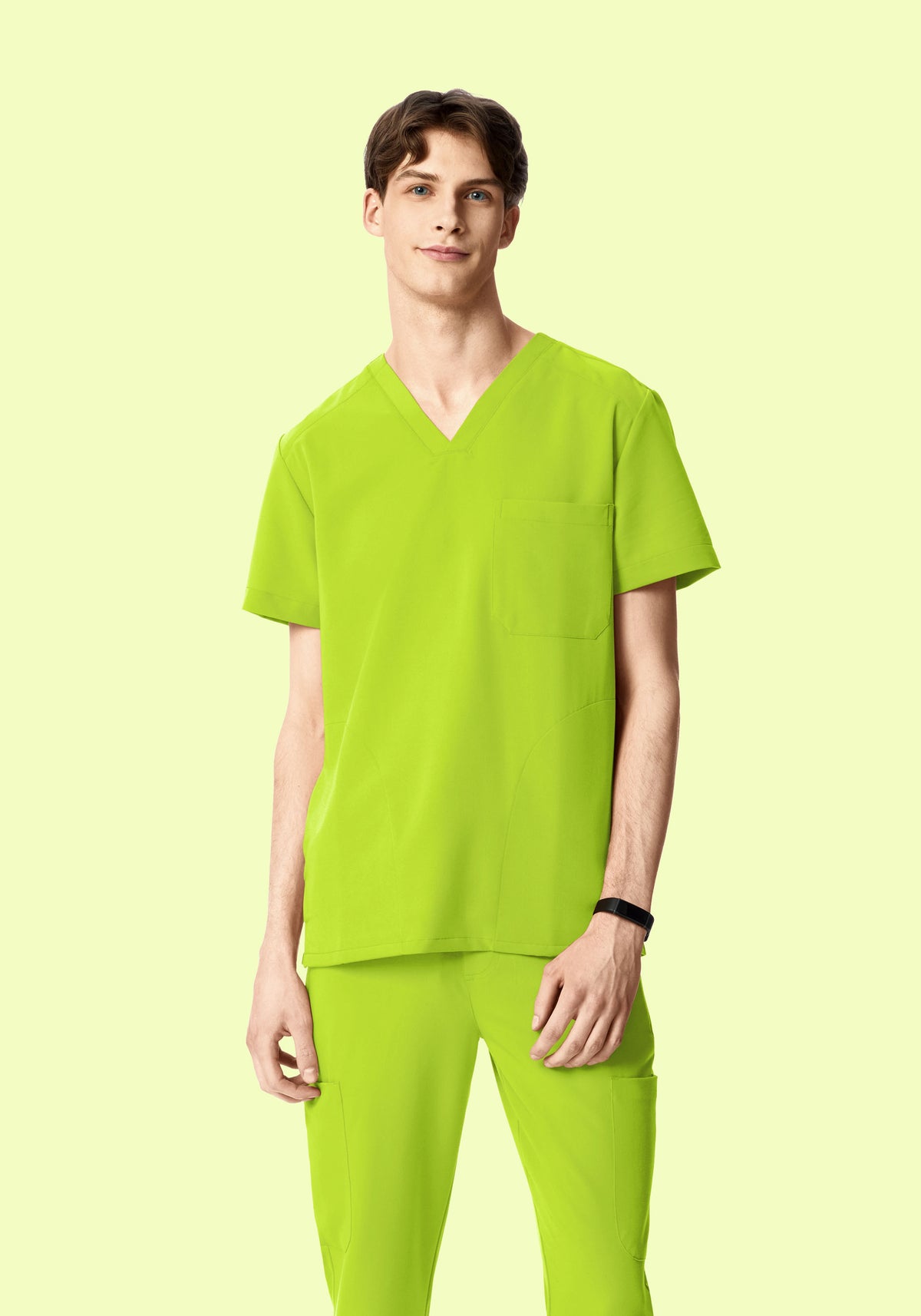 Three Pocket Top Apple Green