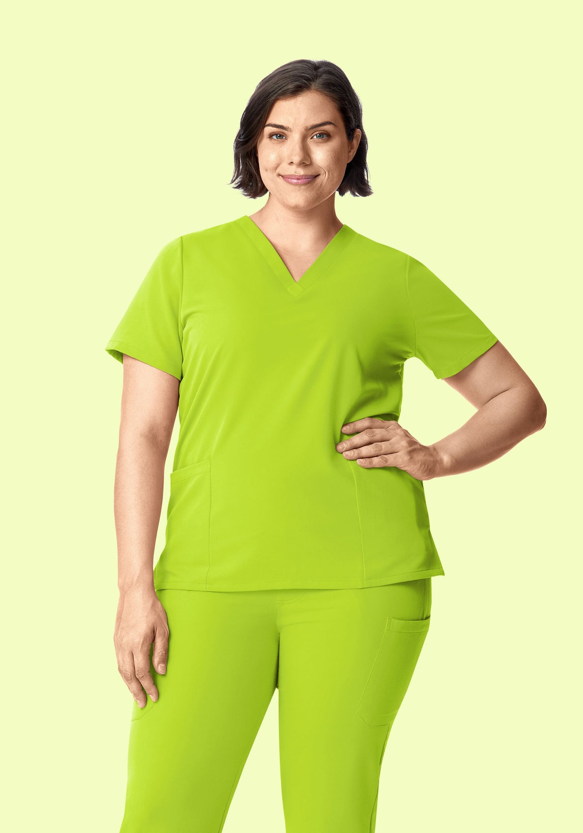 6 Pocket Top Apple Green