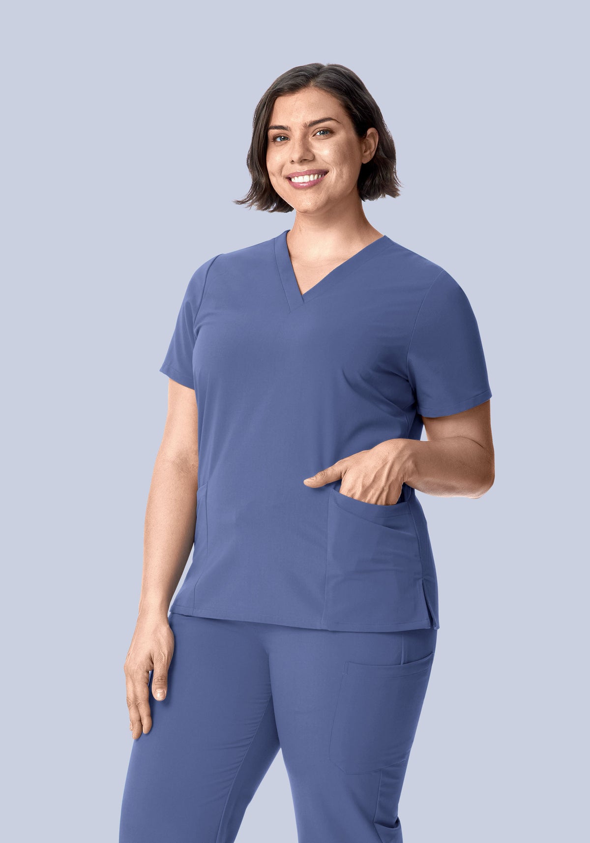6 Pocket Top Deep Periwinkle