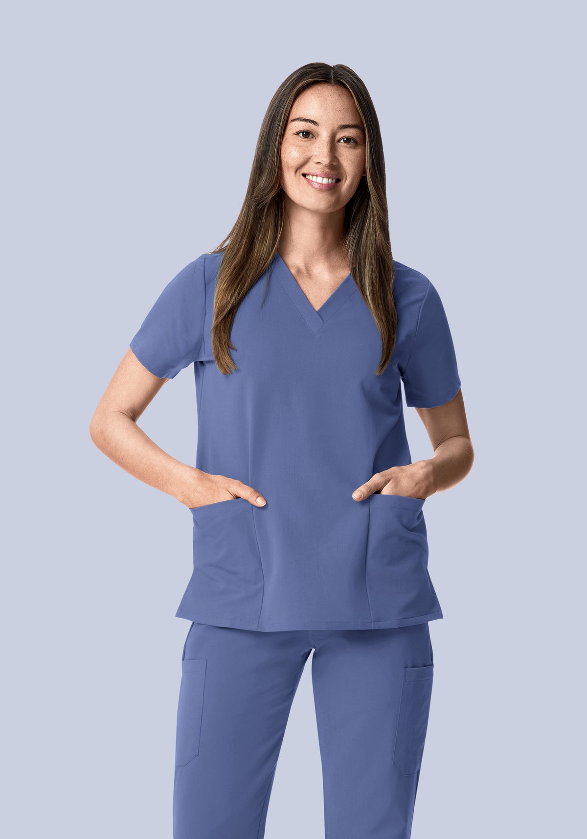 6 Pocket Top Deep Periwinkle