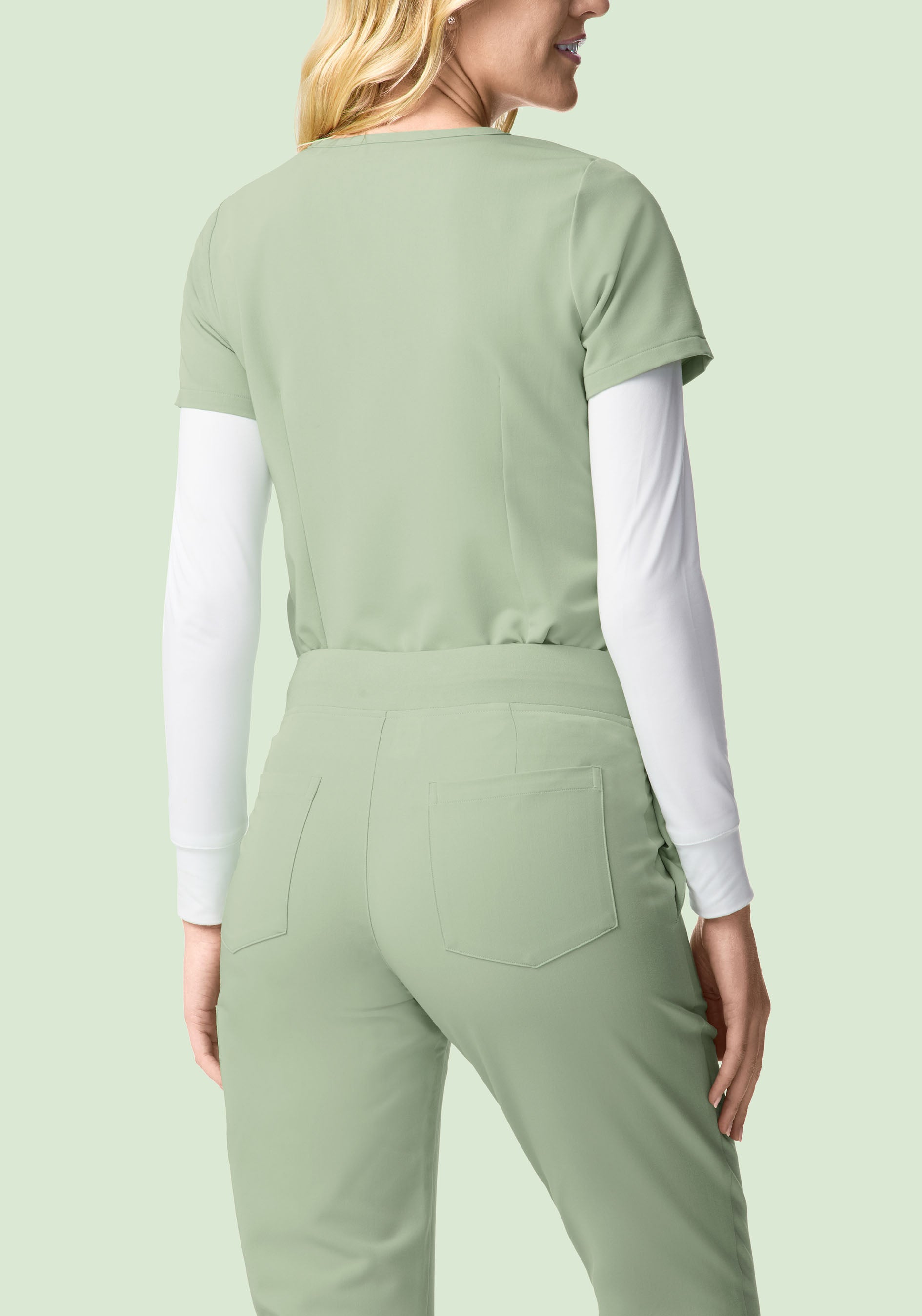 6 Pocket Slim Pants Green Tea
