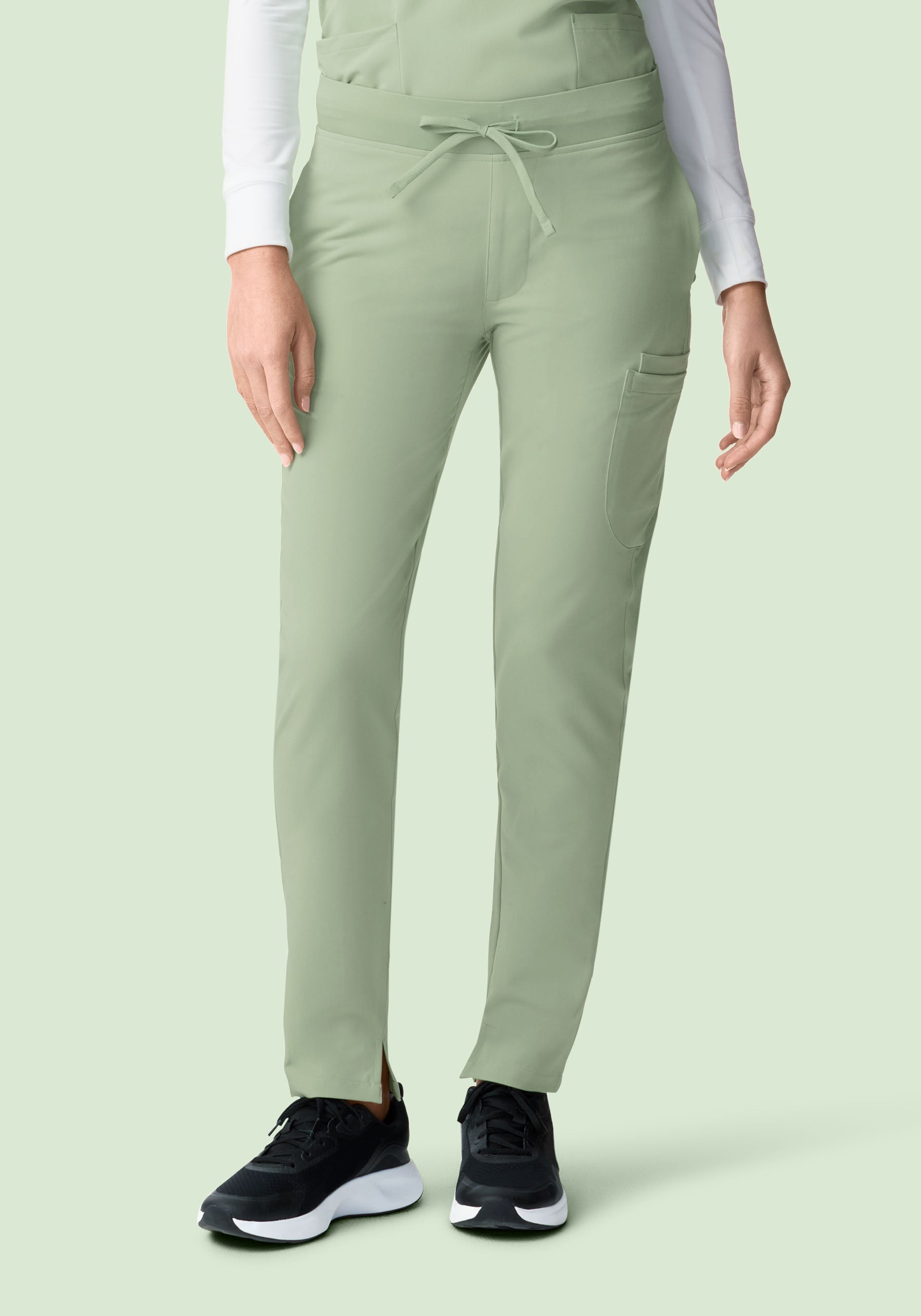6 Pocket Slim Pants Green Tea