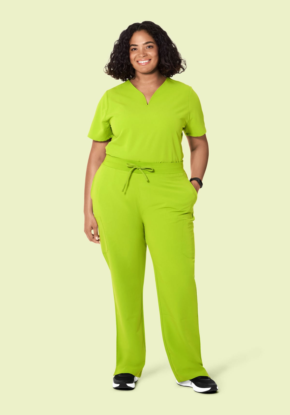 High Waisted Cargos Apple Green