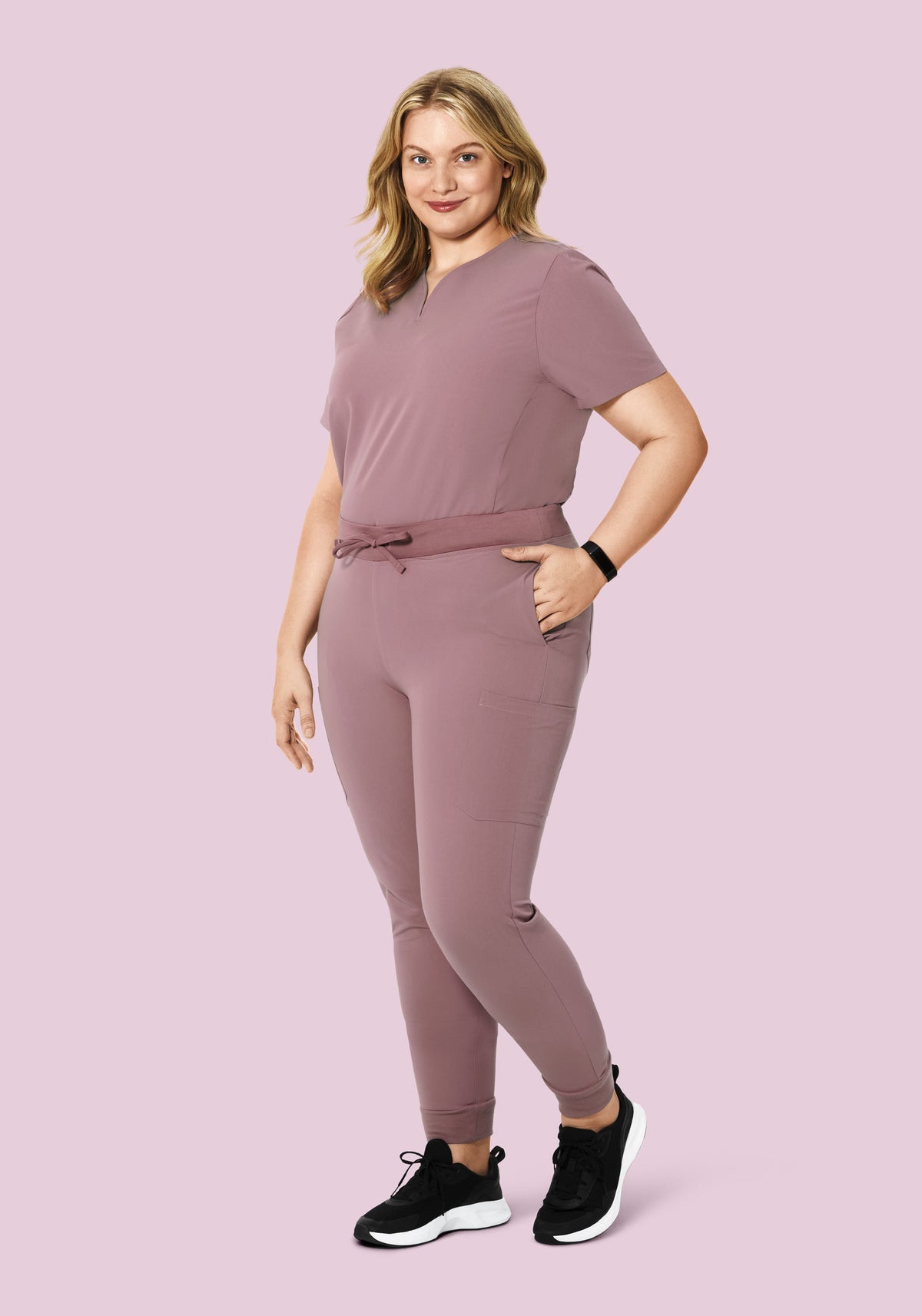 Curved V-Neck Top Dusk