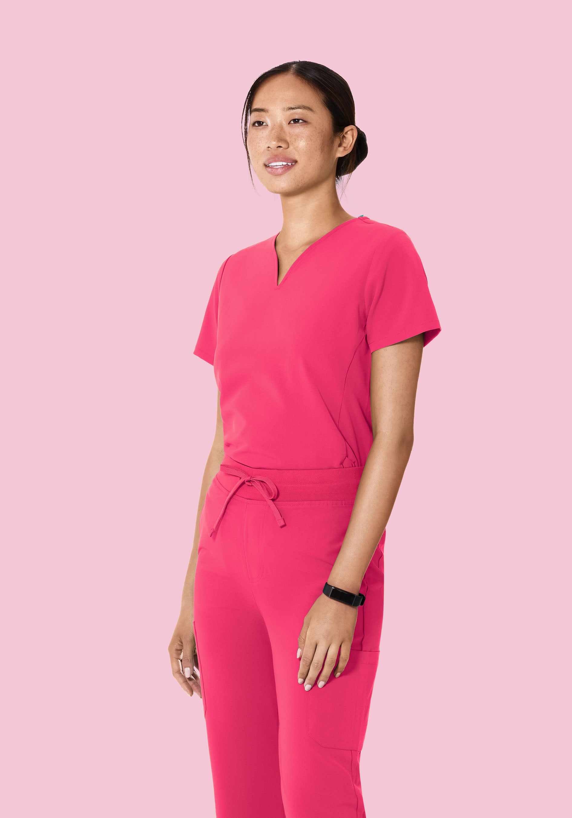 Curved V-Neck Top Azalea