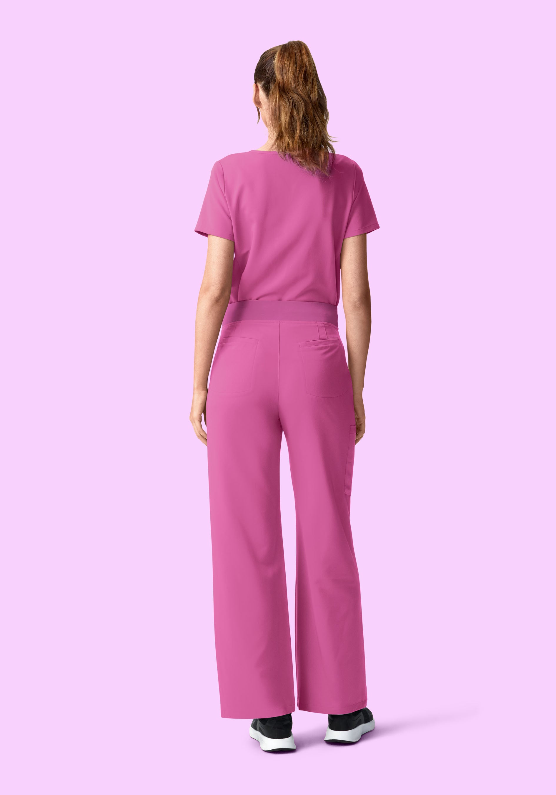 Women's High Waisted Wide Leg Pants - Dahlia | Mandala Scrubs