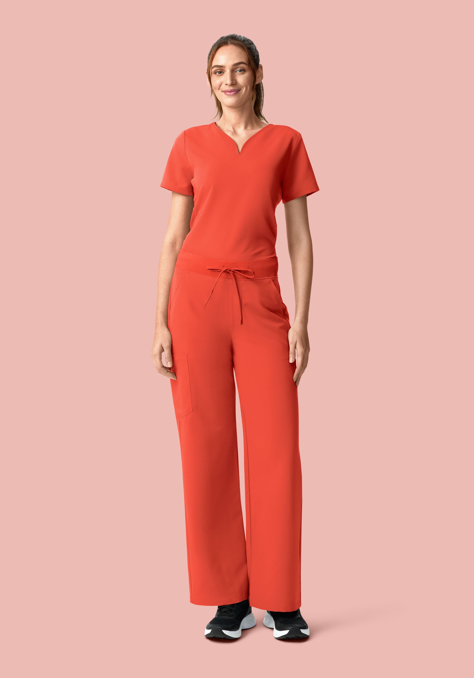 High Waisted Wide Leg Terracotta