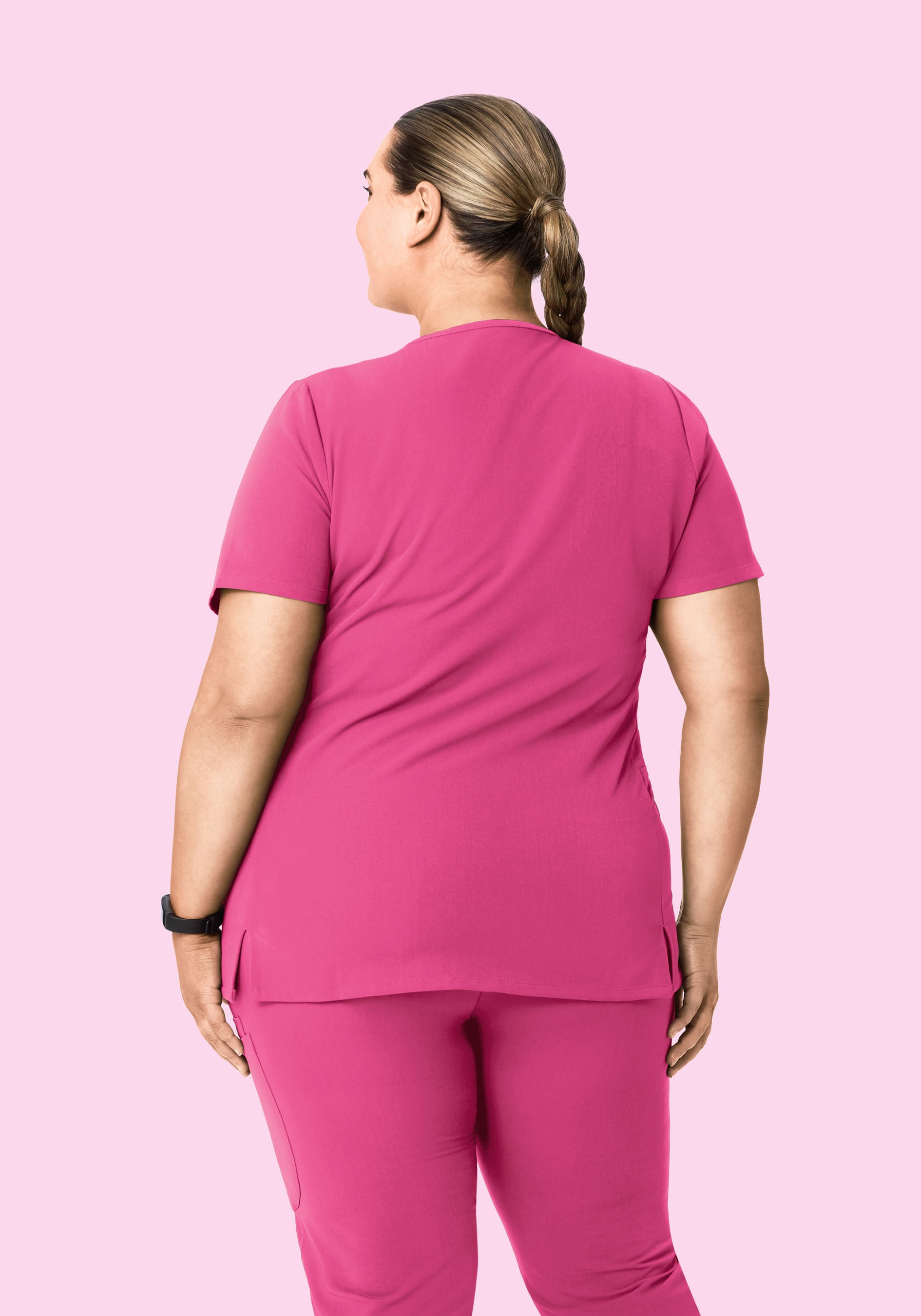 Curved V-Neck Top Bloom