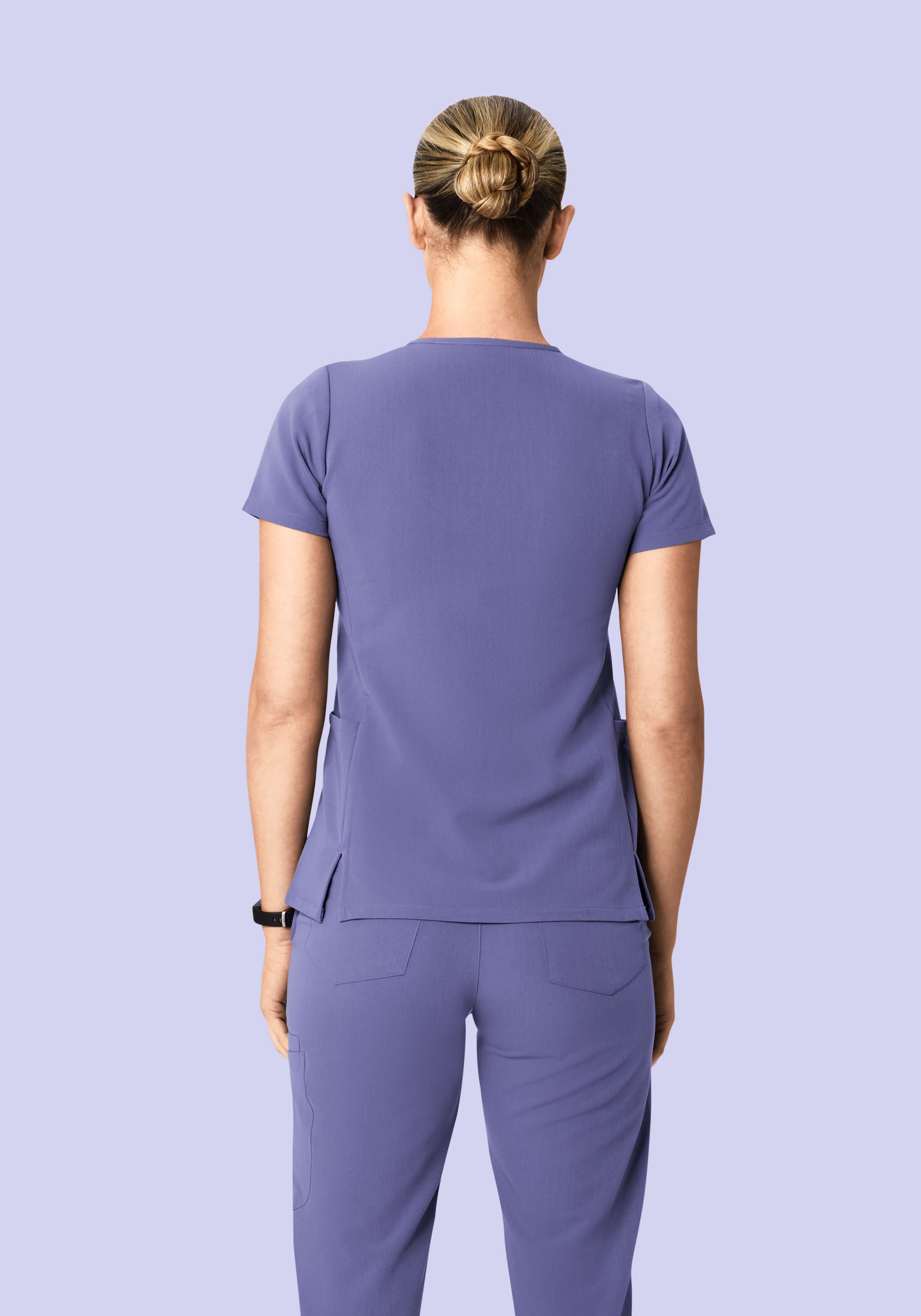 Curved V-Neck Top Nightshade