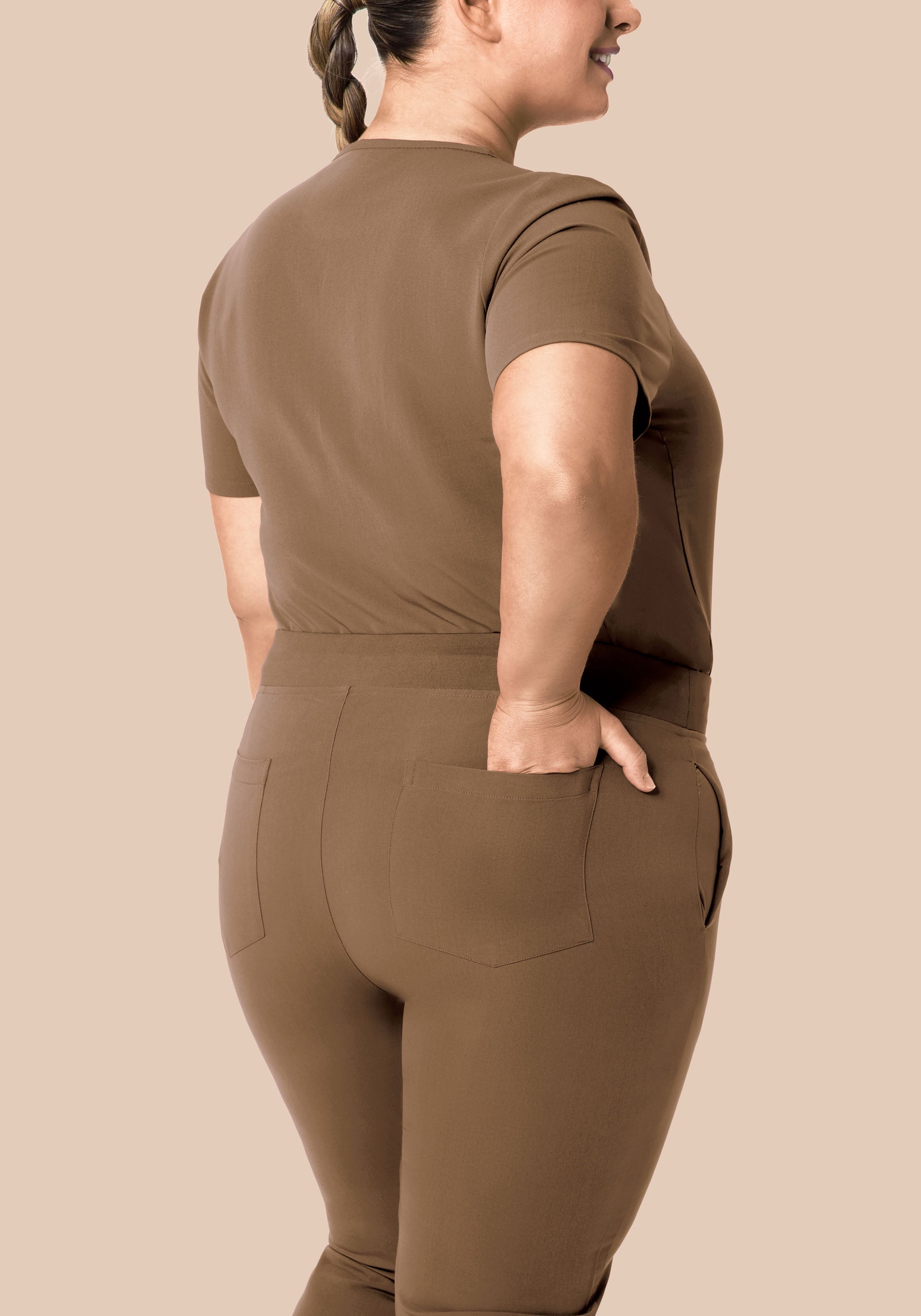 6 Pocket Slim Pants Ash Brown