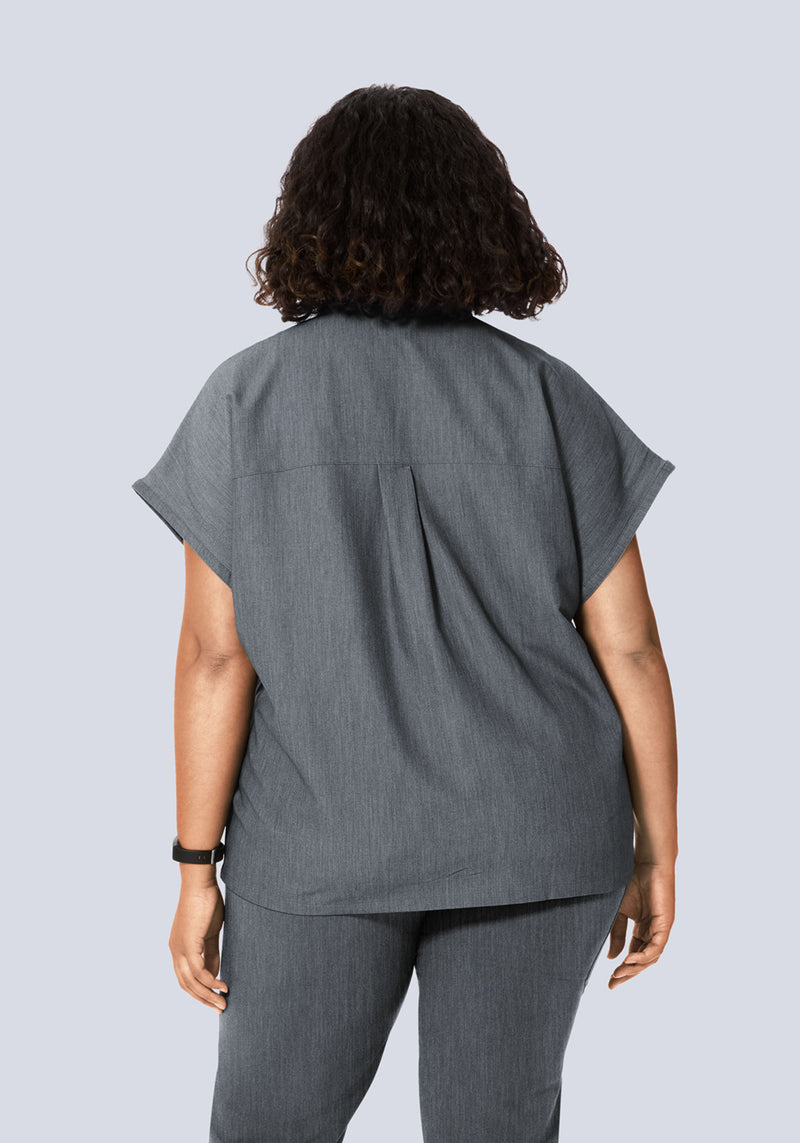 Mandarin Dolman Top Gray