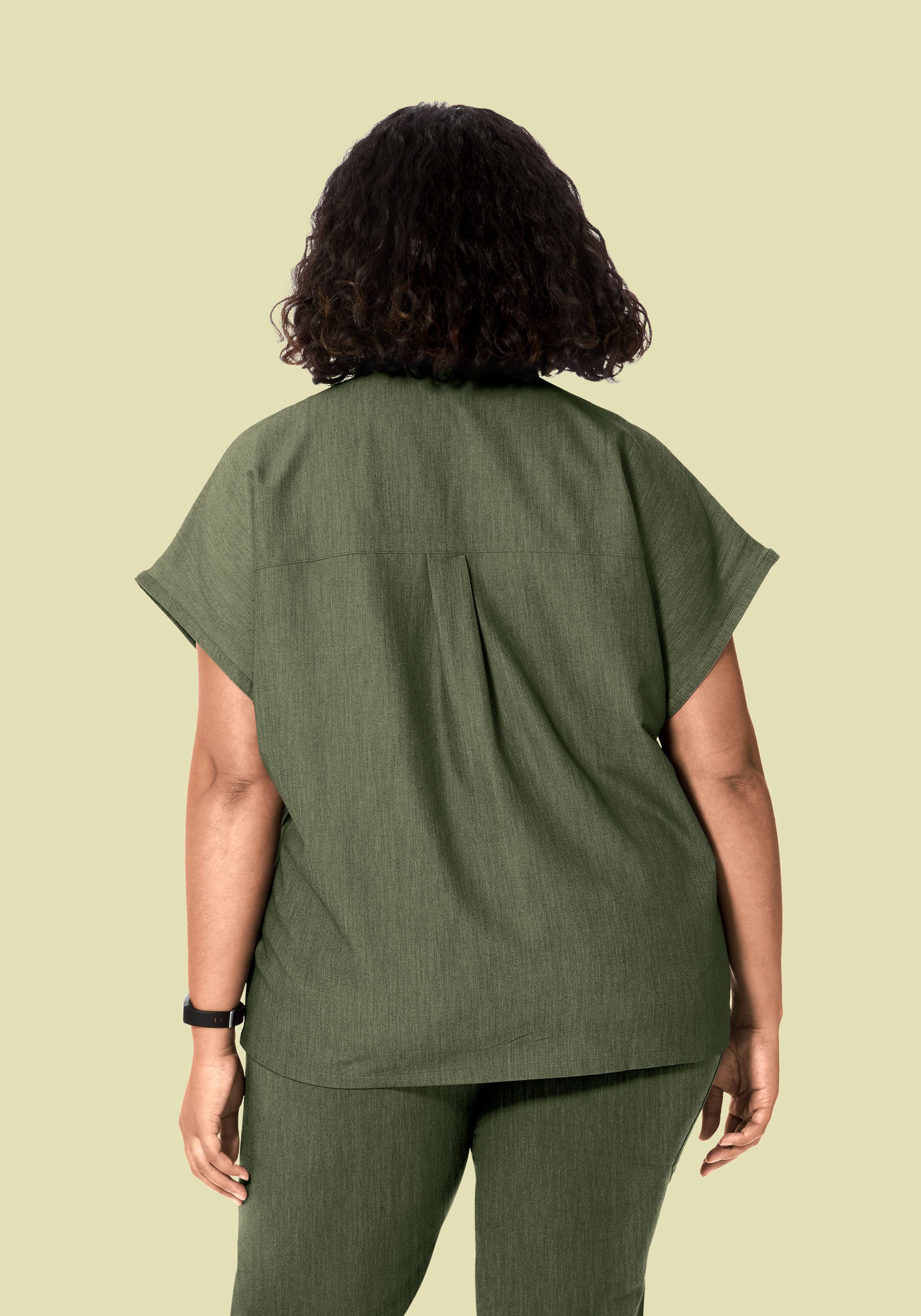 Mandarin Dolman Top Heather Olive