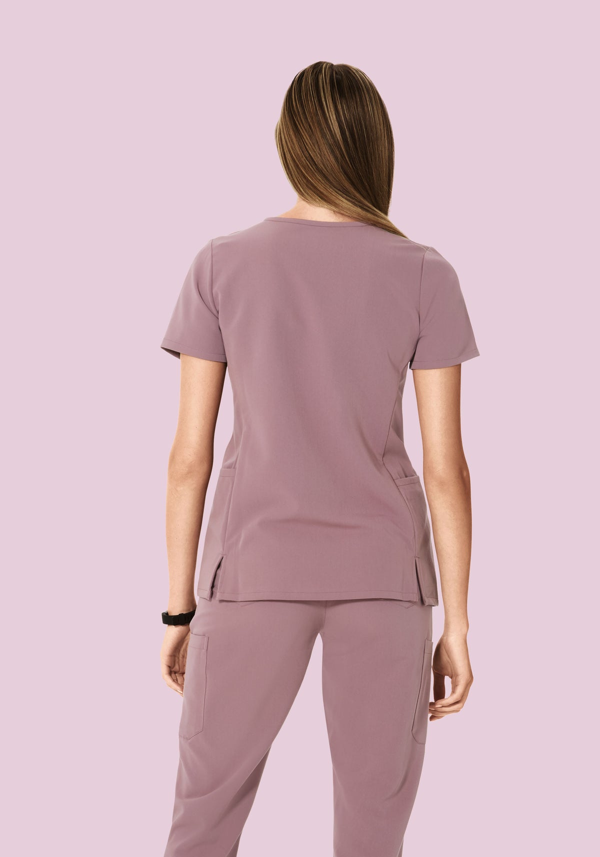 Curved V-Neck Top Dusk