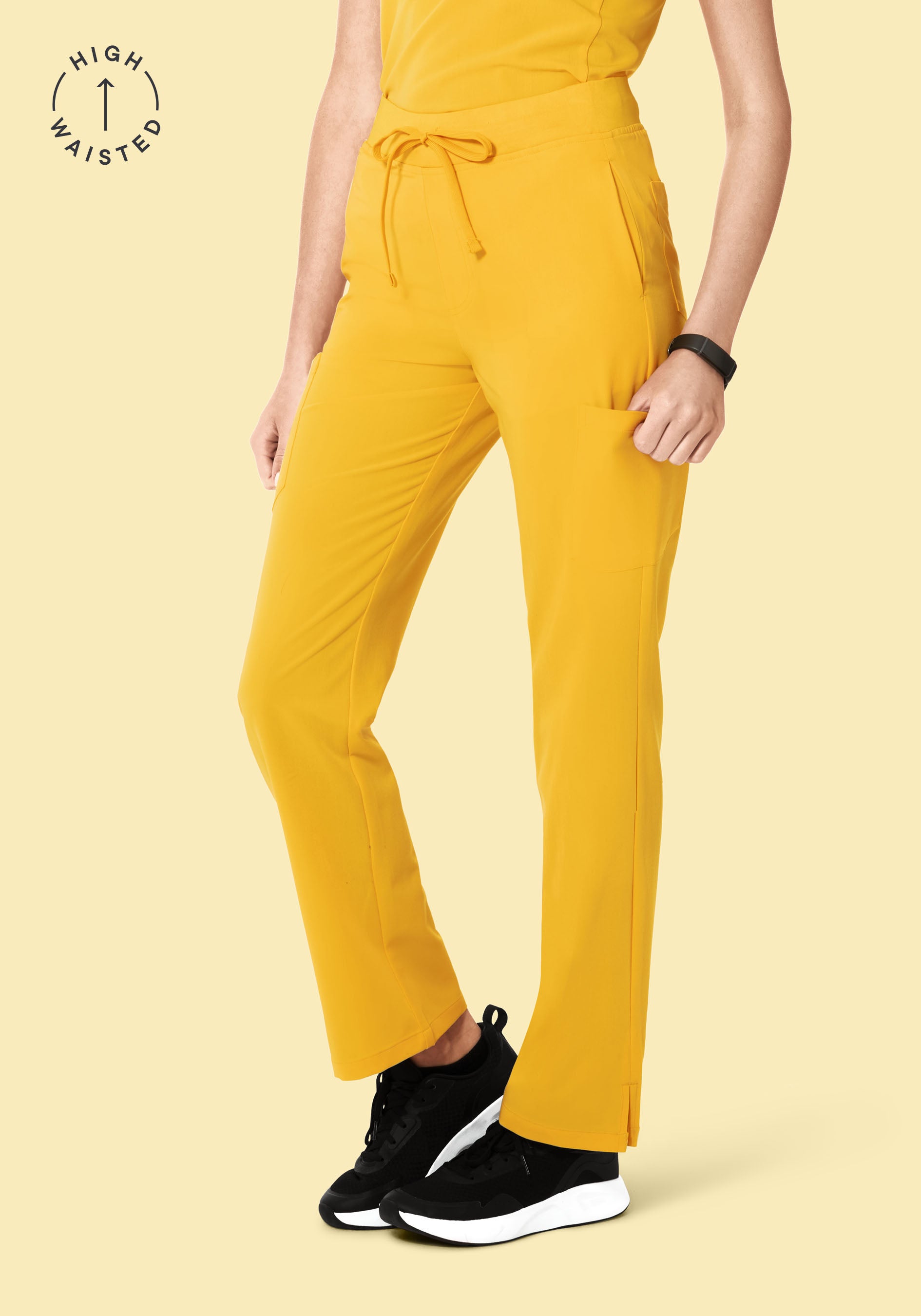 High Waisted Cargos Daffodil