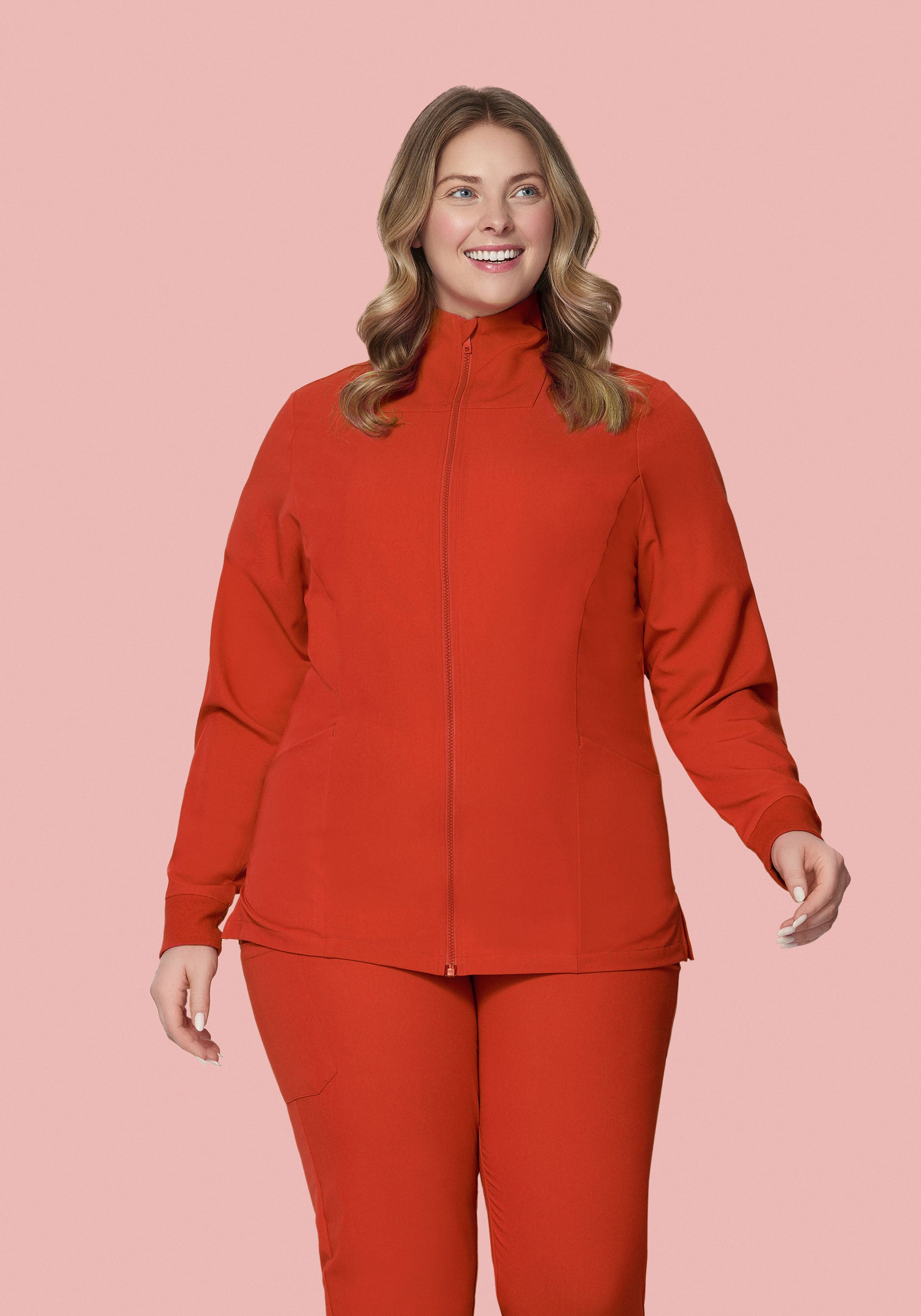 Women's Modern Scrub Jacket Rust