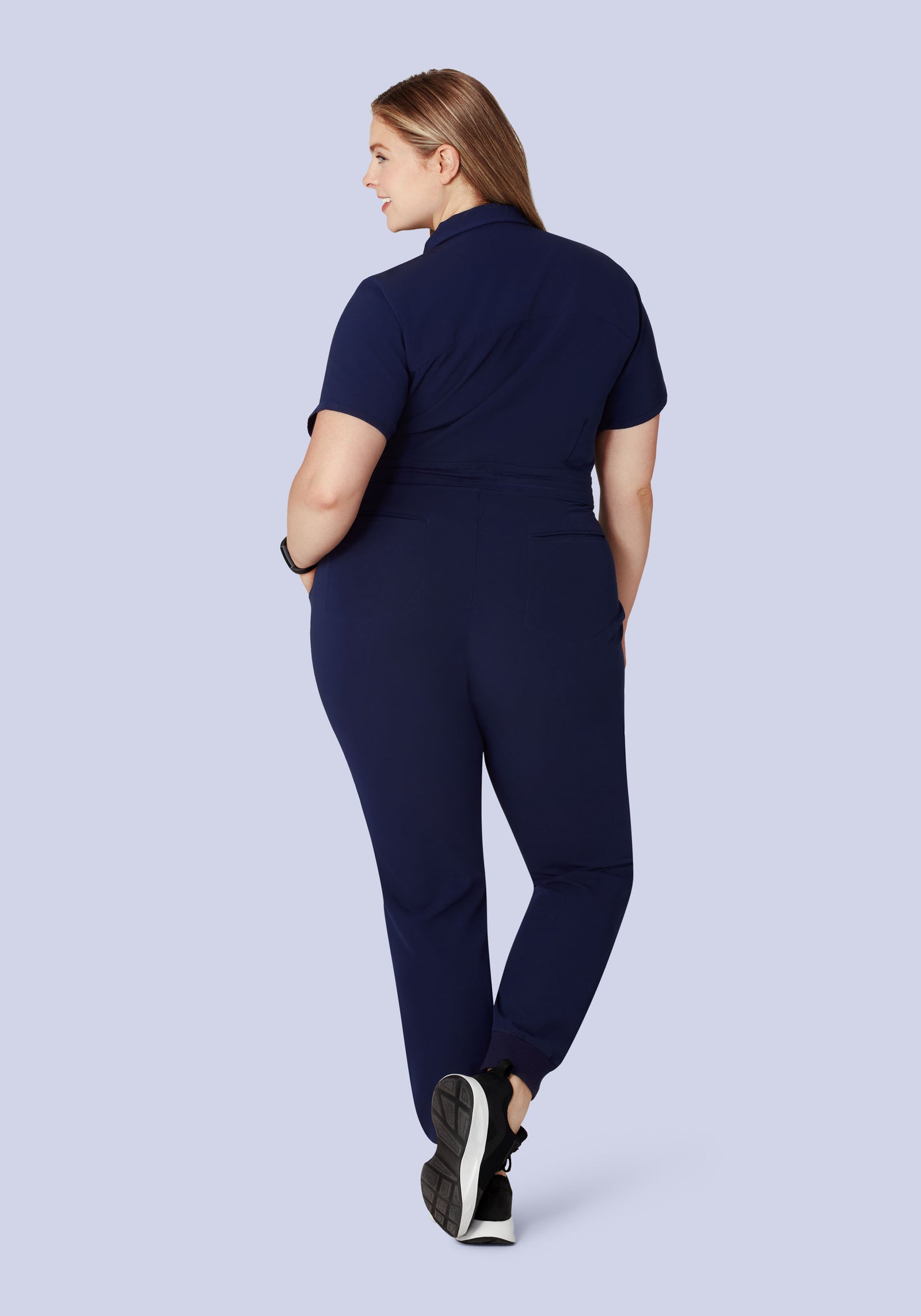 Womens navy jumpsuits sales