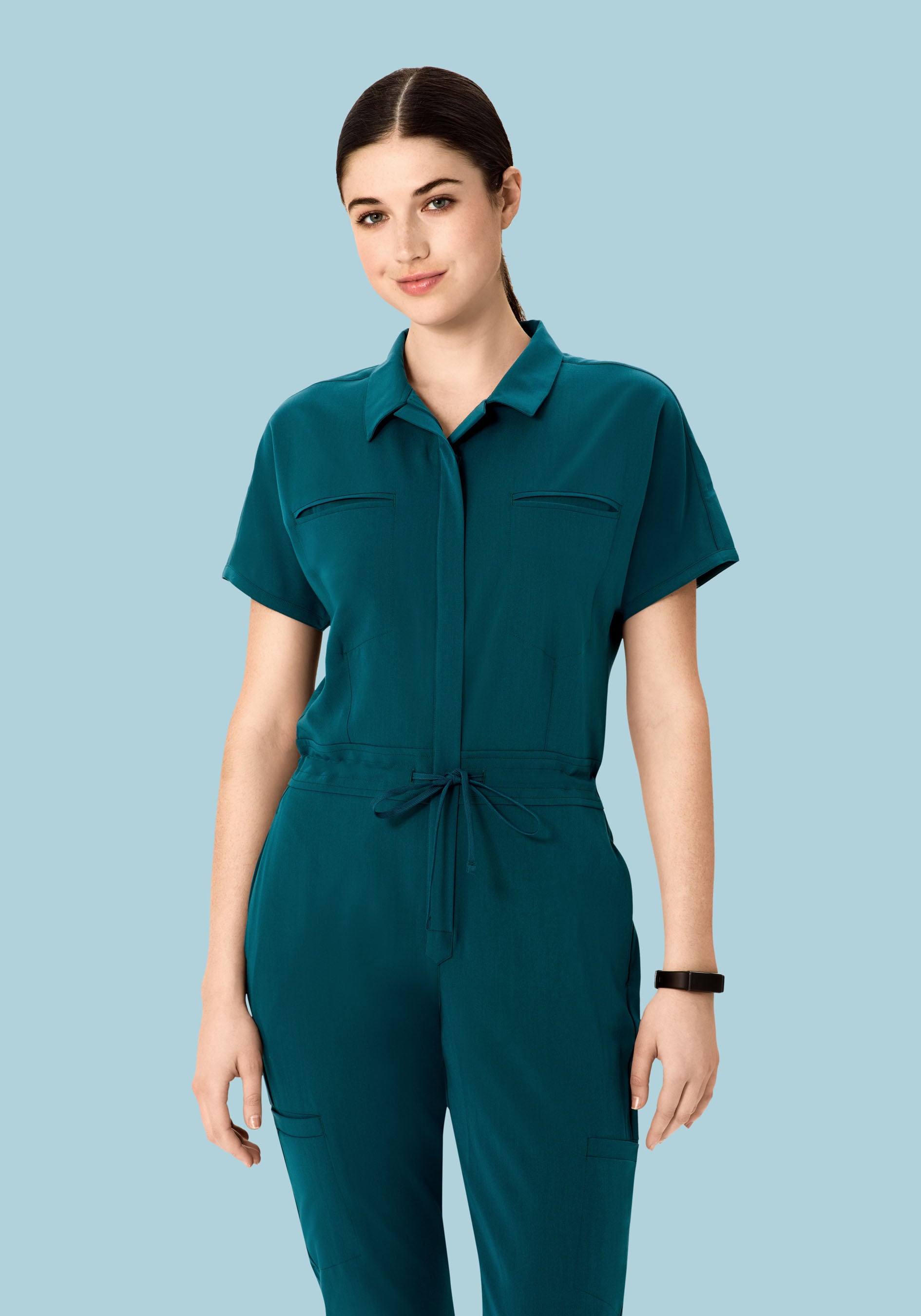 Women's Jumpsuit Caribbean Blue – Mandala Scrubs
