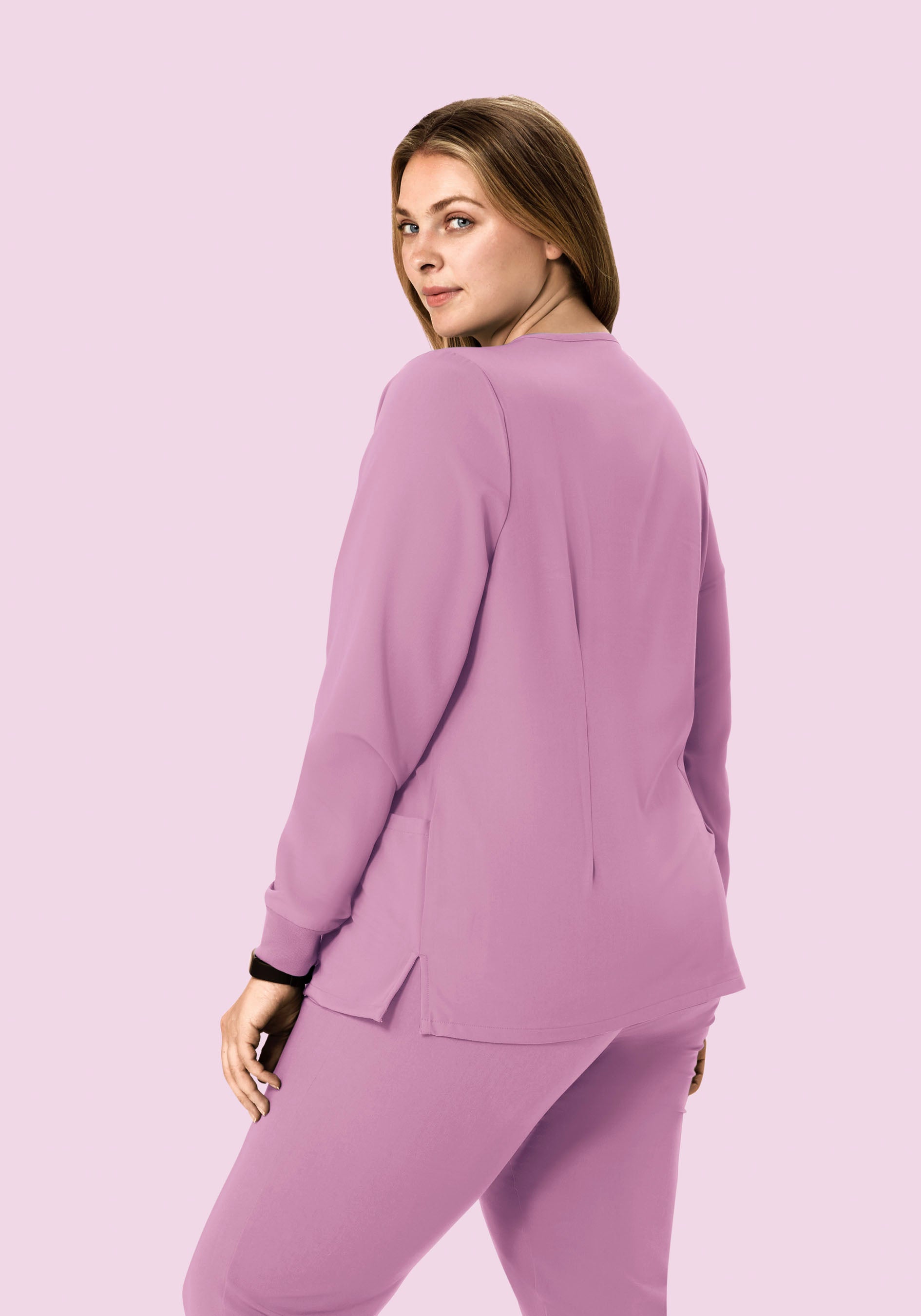 Long Sleeve 6 Pocket Top Lilac