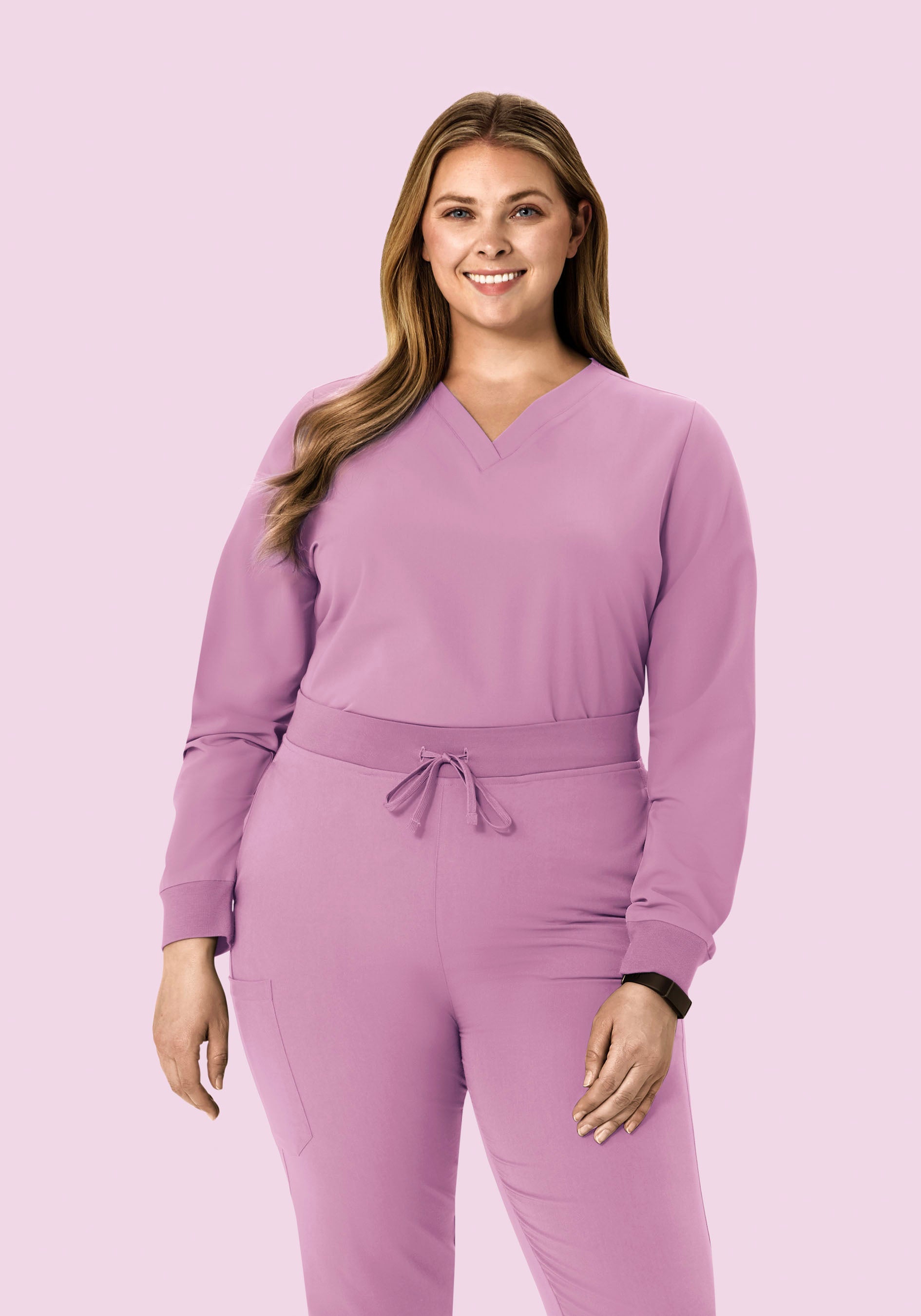 Long Sleeve 6 Pocket Top Lilac